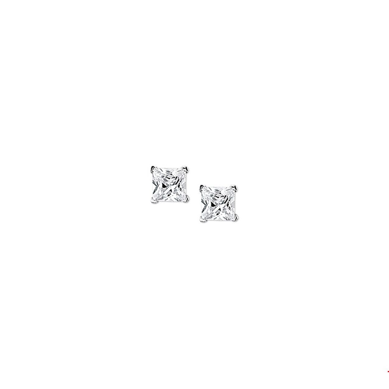 Zilver oorknoppen zirkonia 5mm 
Doelgroep: dames
Zetting: chatonzetting