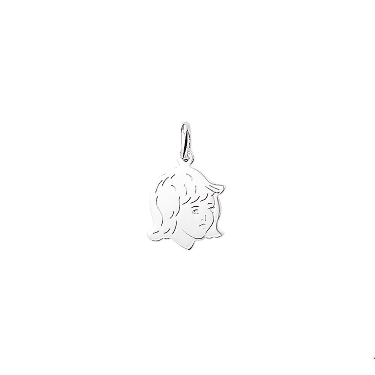Zilver hanger meisje 17,5x13mm