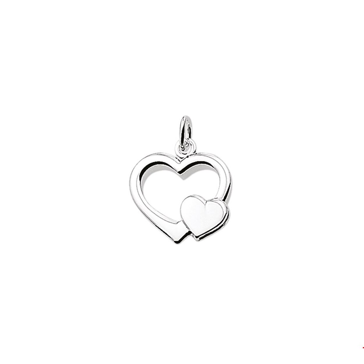 Huiscollectie hanger dubbel hart open