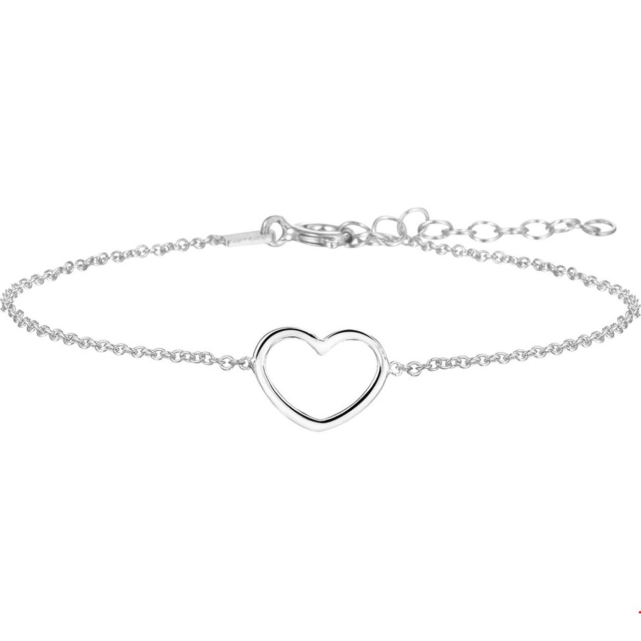 Deze prachtige armband is versierd met een hartvormige hanger, die een vleugje elegantie toevoegt aan elke outfit. Het armbandje is verstelbaar, zodat het om elke polsmaat past en is gemaakt van hoogwaardig materiaal. De beste manier om deze armband te dragen is om hem te combineren met je favoriete jurk of blouse voor een chique uitstraling. Verwen jezelf met dit prachtige sieraad of geef het cadeau aan een speciaal iemand.