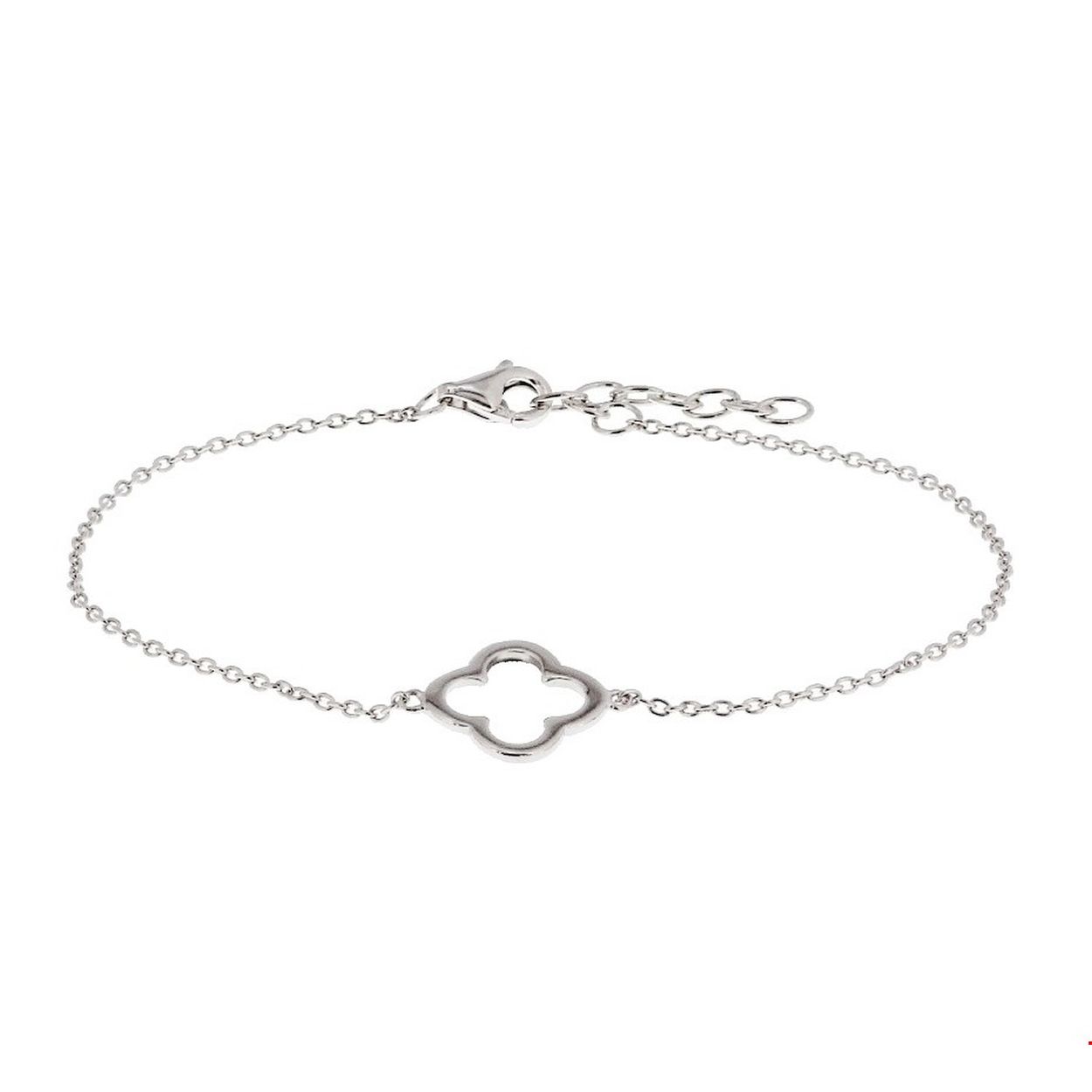 ZILVEREN ARMBAND MET BLOEM. 

LENGTE VAN DE ARMBAND IS 16CM + 3CM 