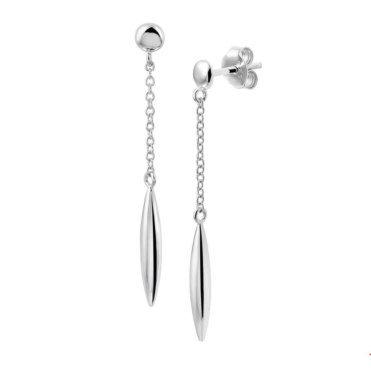 Schitterende oorhangers  zilver