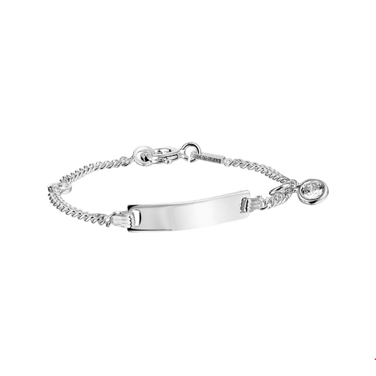 Graveerarmband
Doelgroep: kinderen
Breedte: 4.2mm
Kortste lengte: 11cm
Langste lengte: 13cm
Zetting: kastzetting
