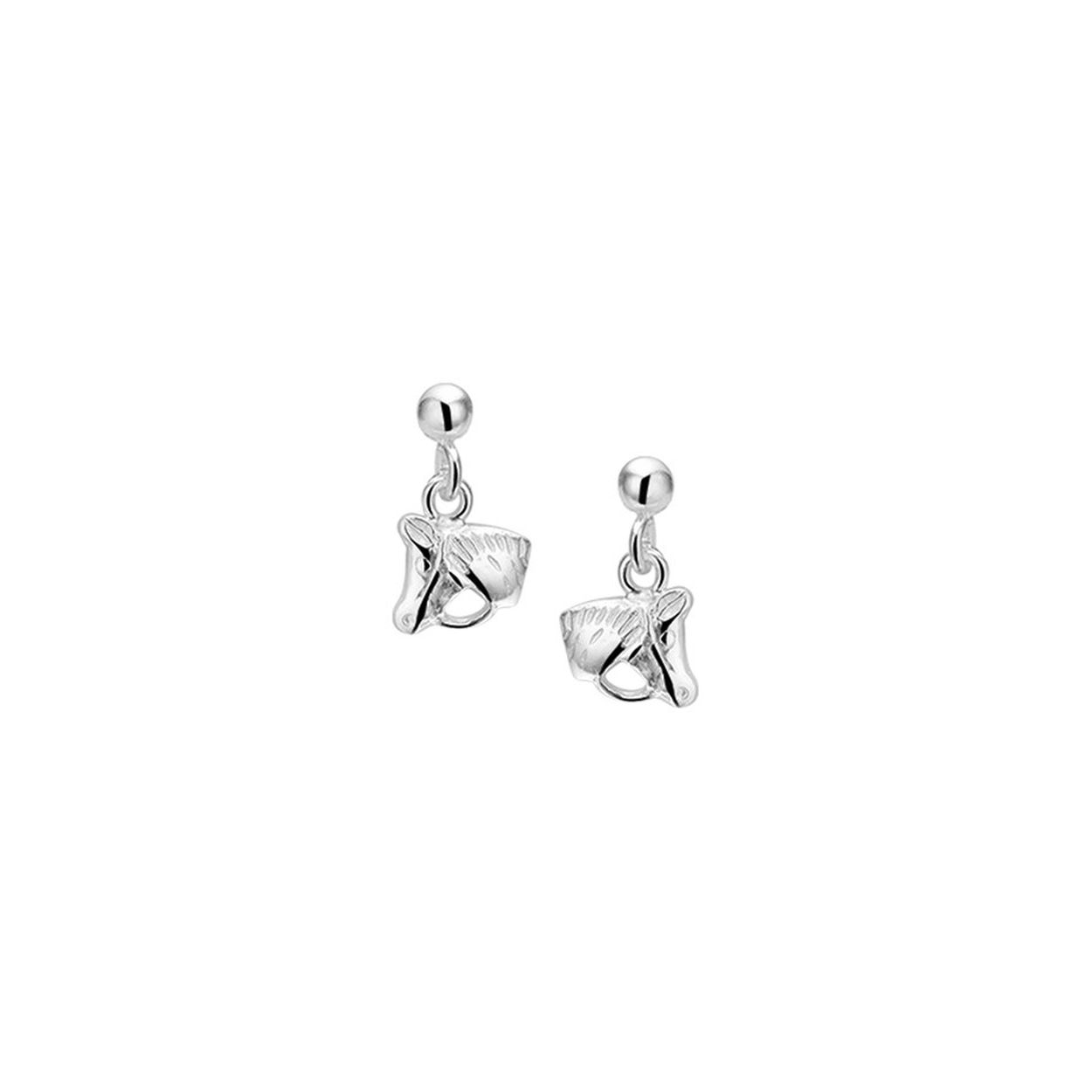 oorhangers paardenhoofd zilver gerhodineerd
