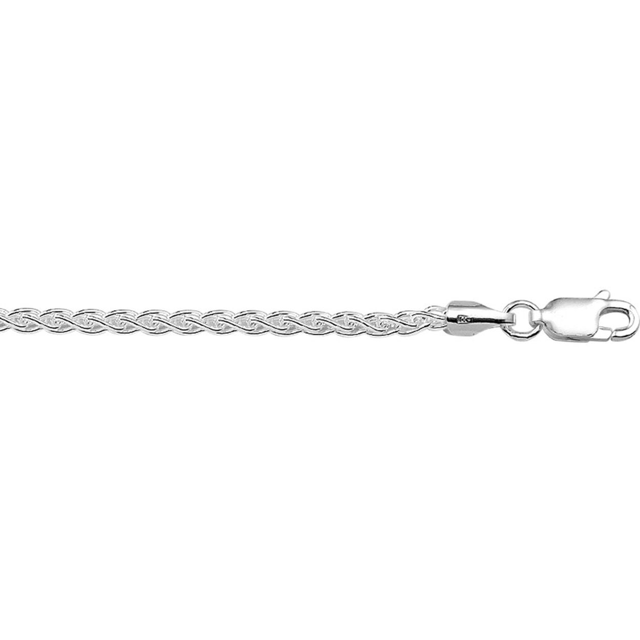 zilveren armband in vossenstaart schakel, 2.5mm en 19cm