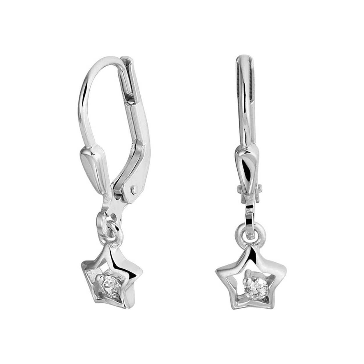 Zilveren oorhangers met ster en zirkonia
Breedte: 6
Hoogte: 20