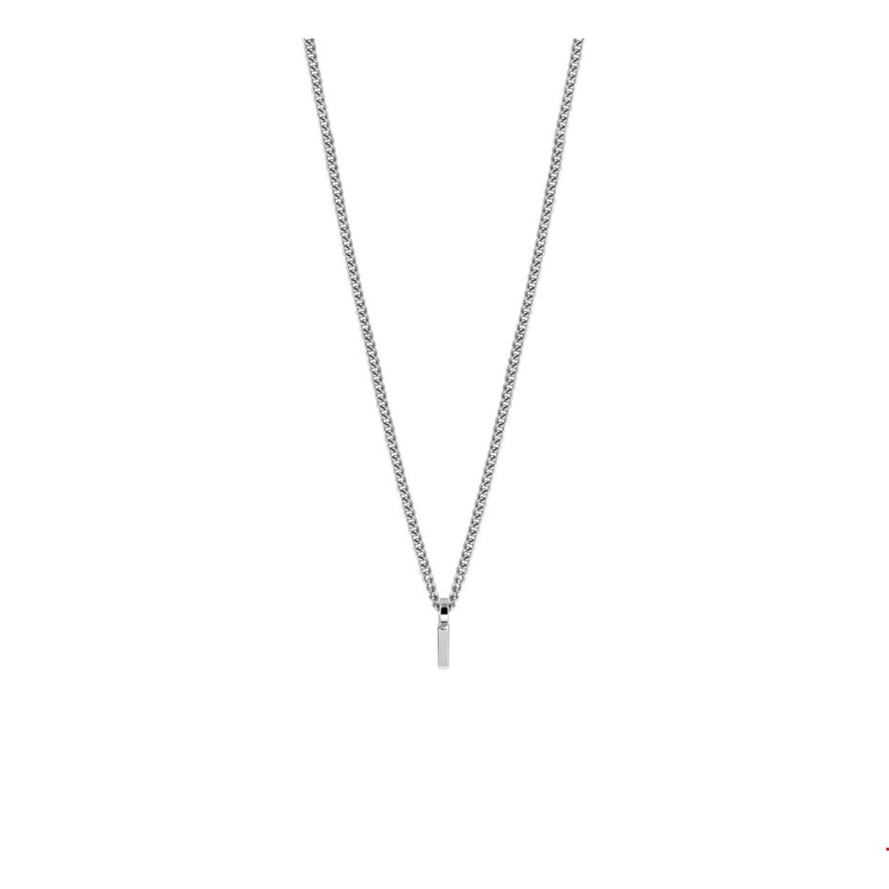Gerhodineerd zilveren collier met de letter I. Het collier heeft een draaglengte van 41cm en een extensie van 5cm, uitgevoerd met een stevige karabijn sluiting. De hanger heeft een hoogte van 7.5mm en een breedte van 2mm. Tip: Geef dit persoonlijke collier cadeau aan een dierbare of geliefde.