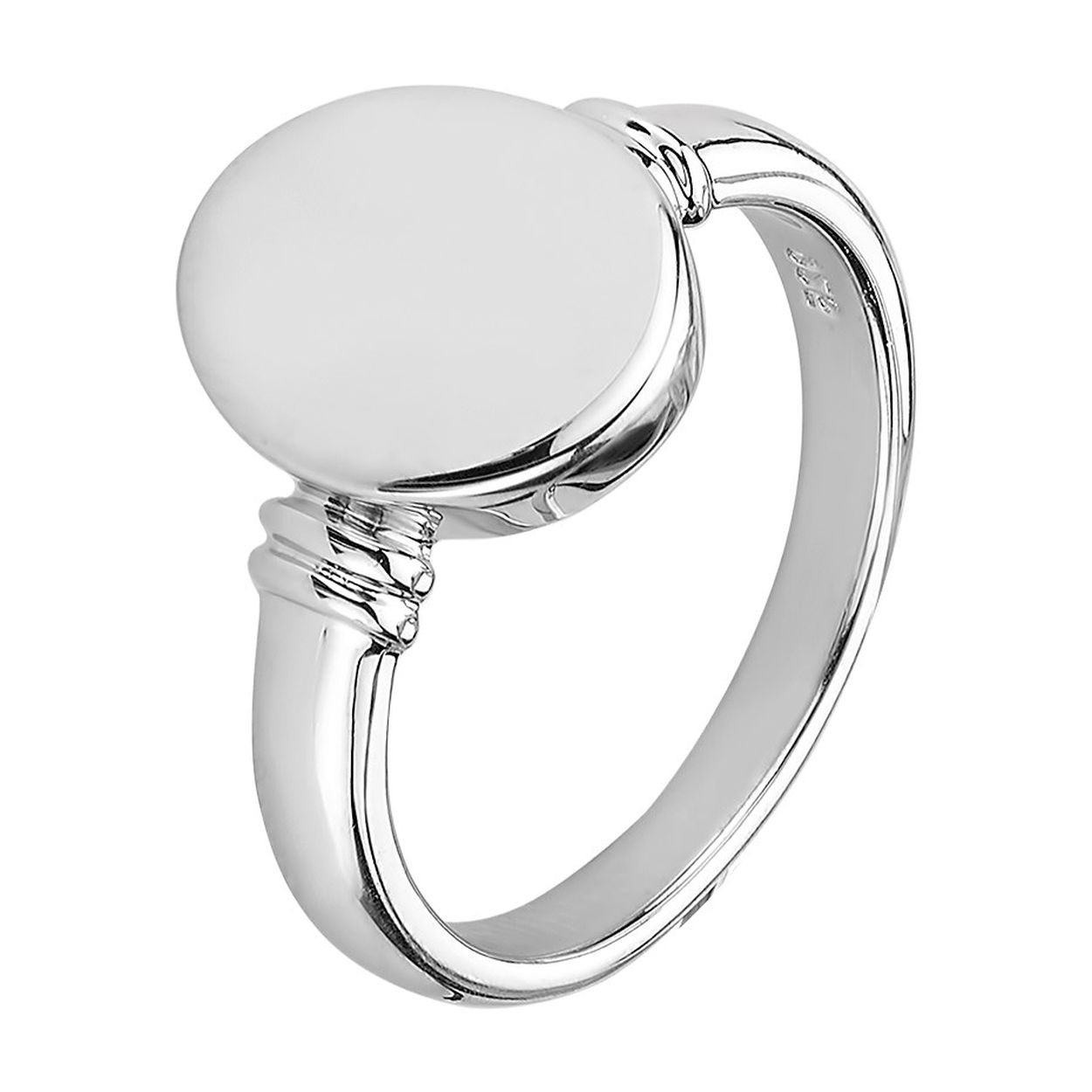Gerhodineerd 925 zilveren graveerring. De ring heeft een breedte van 10.5mm.