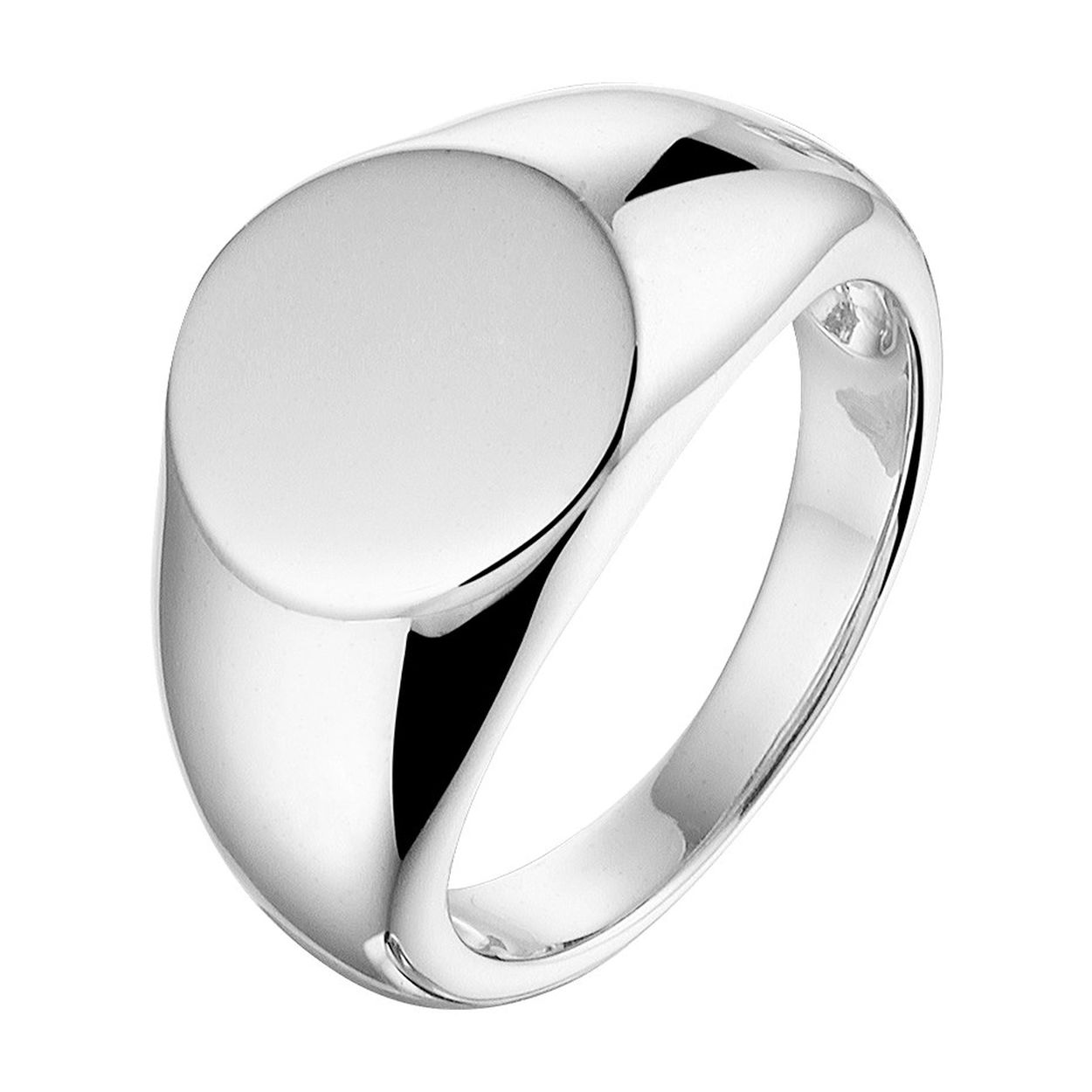 Gerhodineerd zilveren graveerring met een breedte van 11.5mm. De ring geeft je look direct een chique uitstraling. Info: Gerhodineerd zilver is door de rhodiumlaag beter bestand tegen verkleuren en krassen.