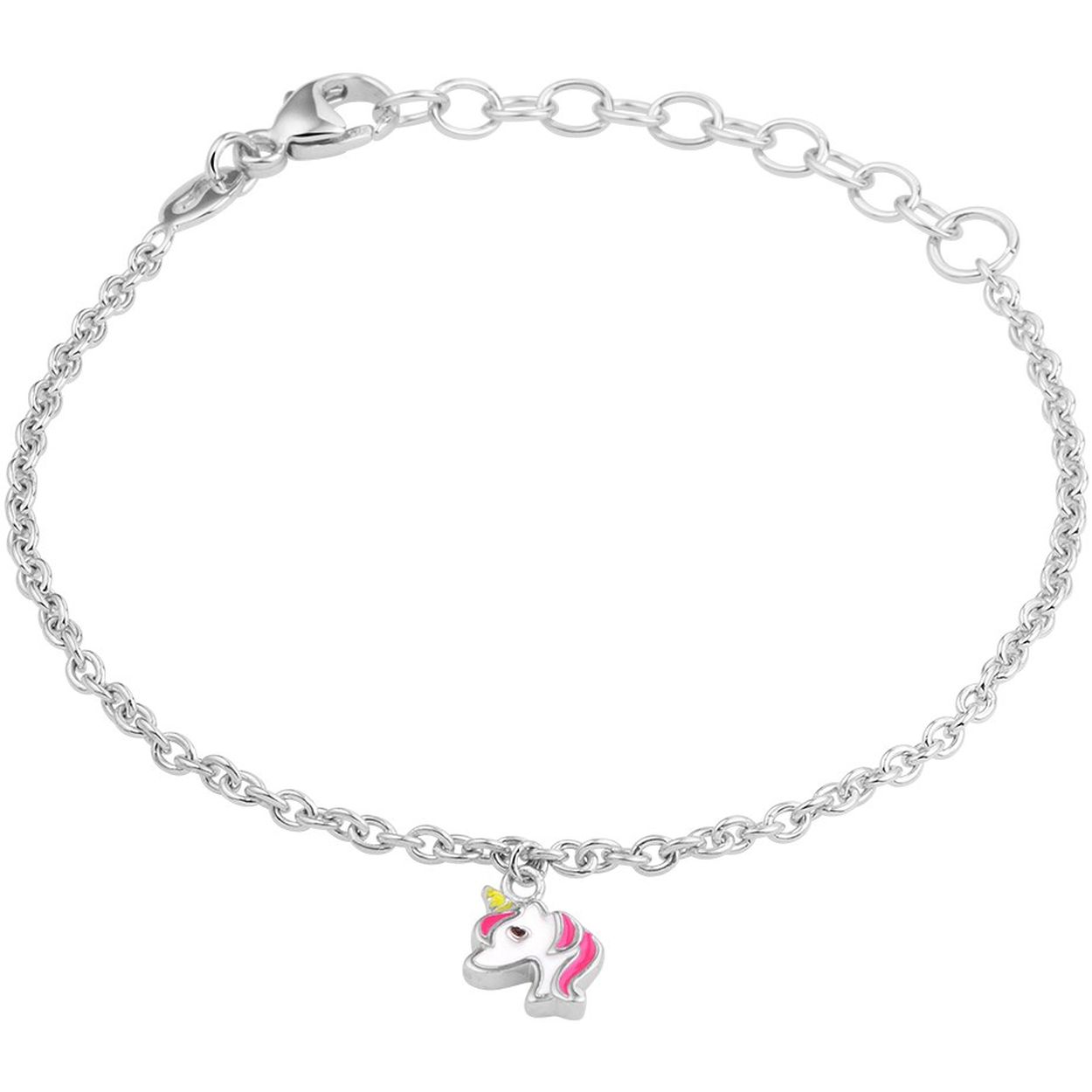 Zilveren armband eenhoorn