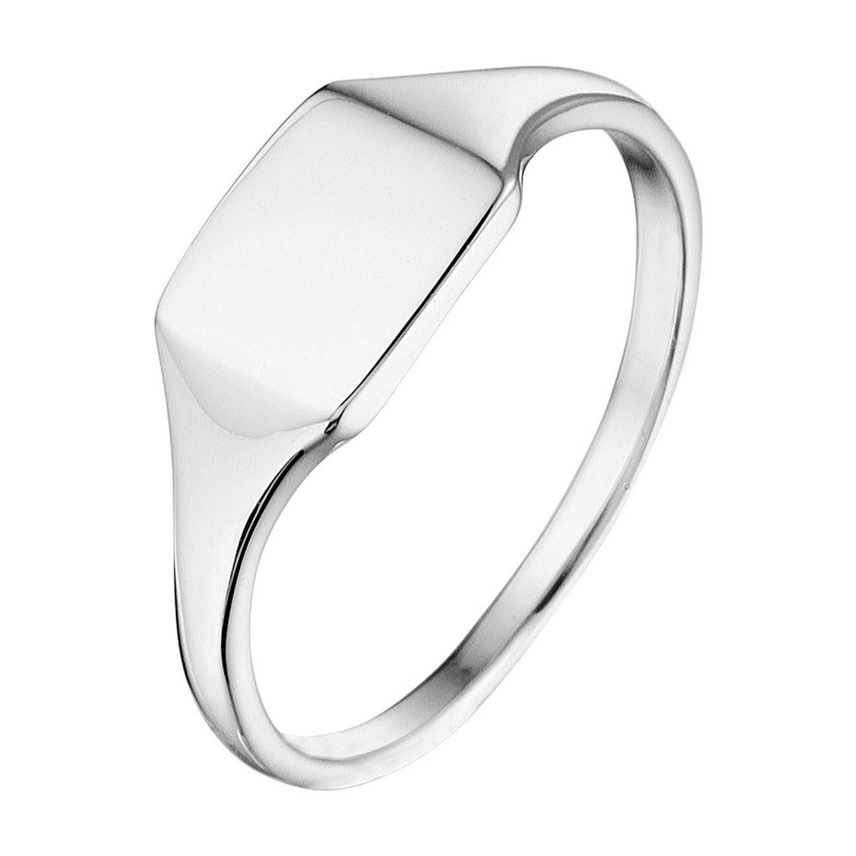Gerhodineerd 925 zilveren graveerring met een breedte van 8mm. Gerhodineerd zilver is door de rhodiumlaag beter bestand tegen verkleuren en krassen.