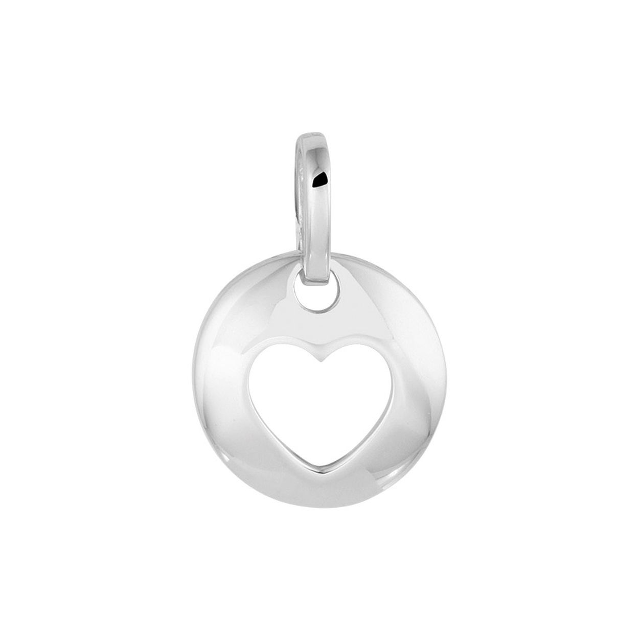 Gerhodineerd 925 zilveren hanger uitgevoerd met een hartje. De totale hoogte van de hanger is 1.8cm. De hanger heeft een breedte van 11.5mm.