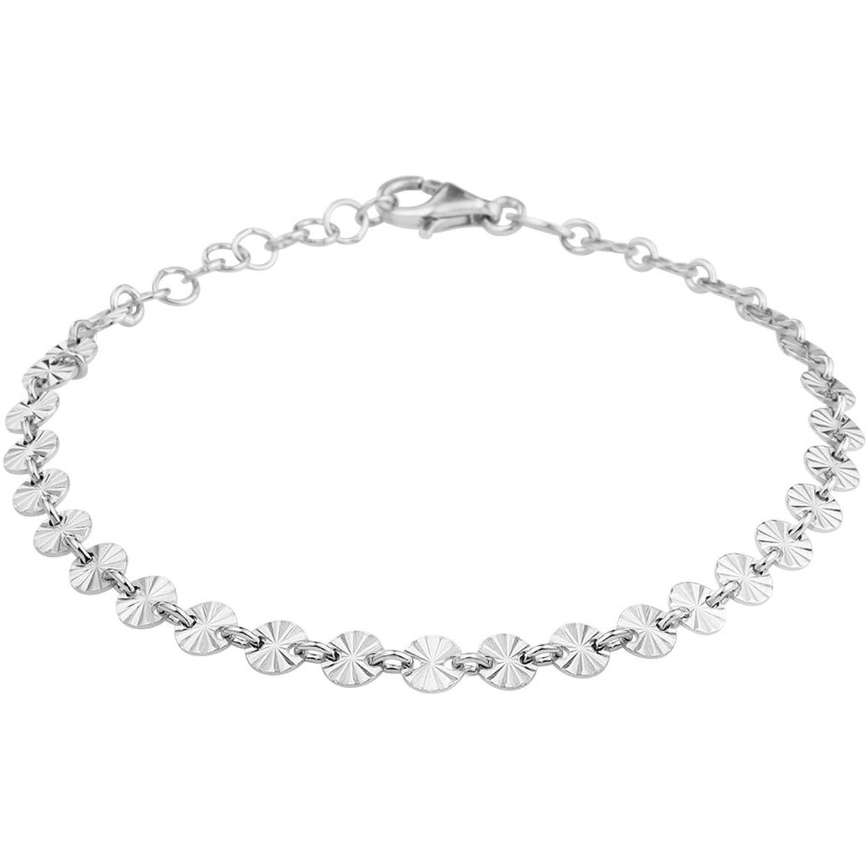 Gerhodineerd 925 zilveren enkelbandje met een breedte van 4.2mm en een stevige karabijn sluiting. Het enkelbandje heeft een draaglengte van 24cm met een extensie van 2cm.