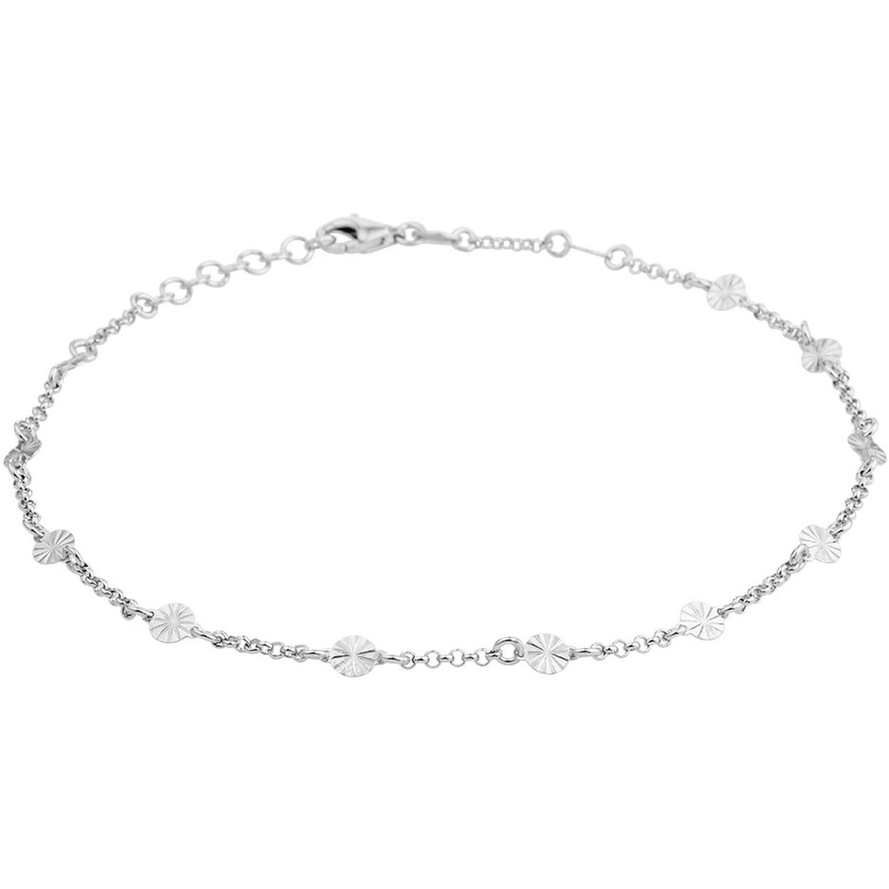 Gerhodineerd 925 zilveren enkelbandje met een breedte van 4.2mm en uitgevoerd met een stevige karabijn sluiting. Het enkelbandje heeft een draaglengte van 24cm met een extensie van 2cm.