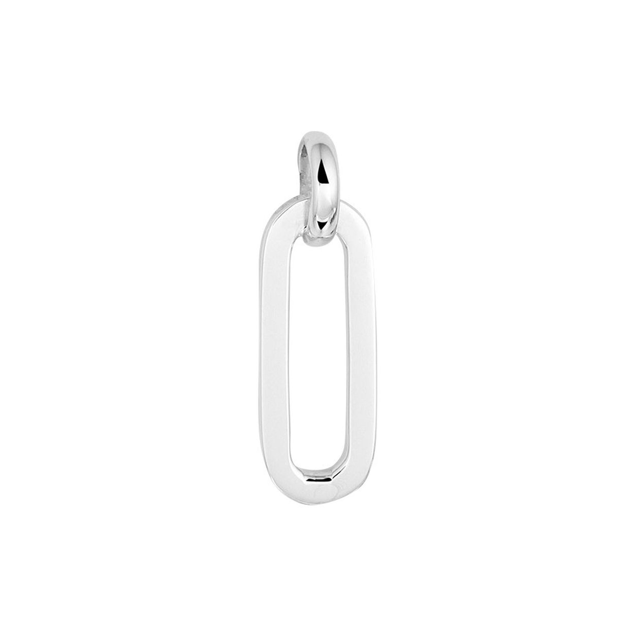 Gerhodineerd 925 zilveren hanger. De hanger heeft een afmeting van 23.5x7mm.