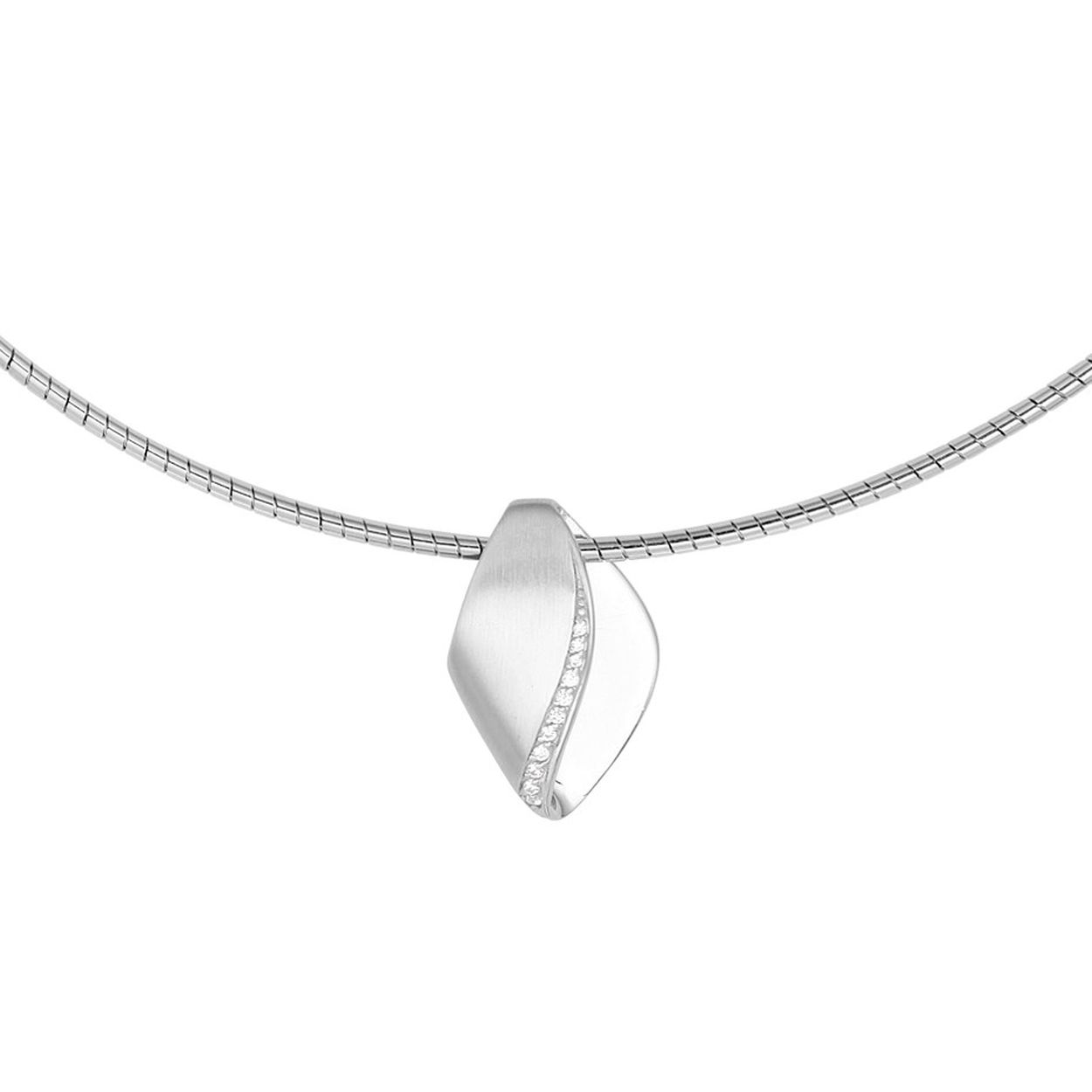 Huiscollectie Collier zirkonia poli/mat 1332832 - 45cm