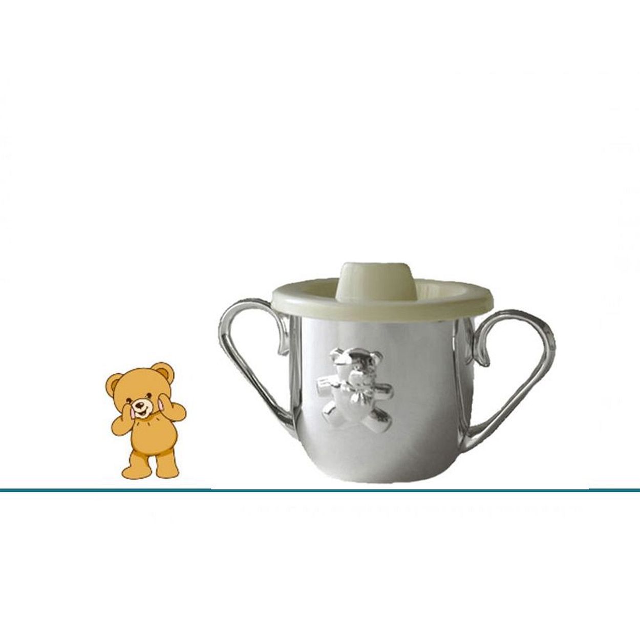 Geboortecadeau - Kinderbeker met twee oren - Beer