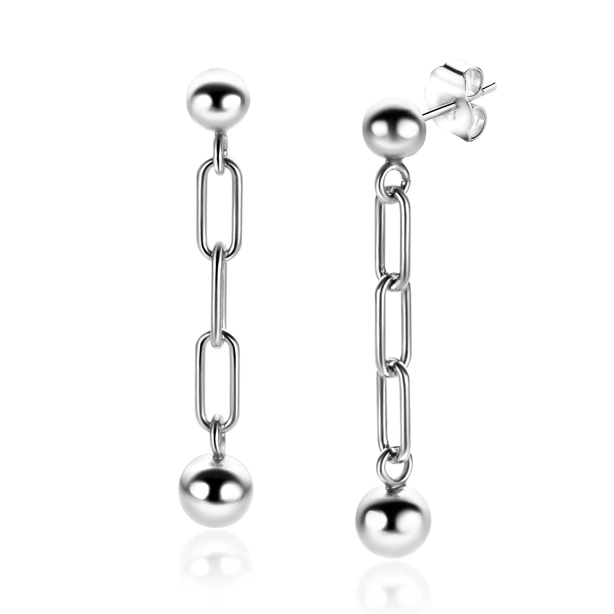 Dit zijn oorbellen van het merk Zinzi. De oorbellen zijn zilverkleurig en gemaakt van zilver. 