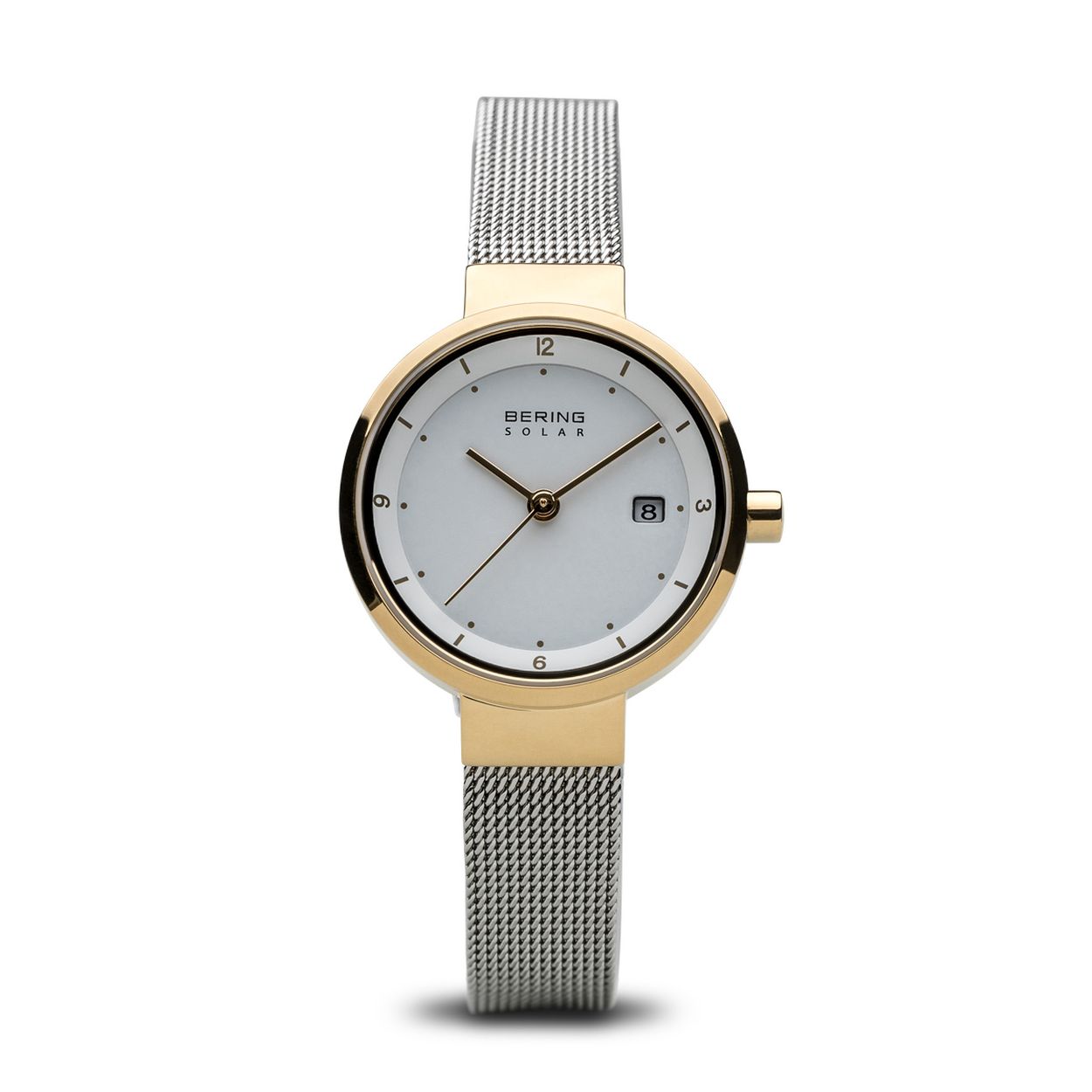 Dit prachtige horloge van Bering werkt op zonnenenergie en wordt gedragen door dames.
Saffierglas, quartz,