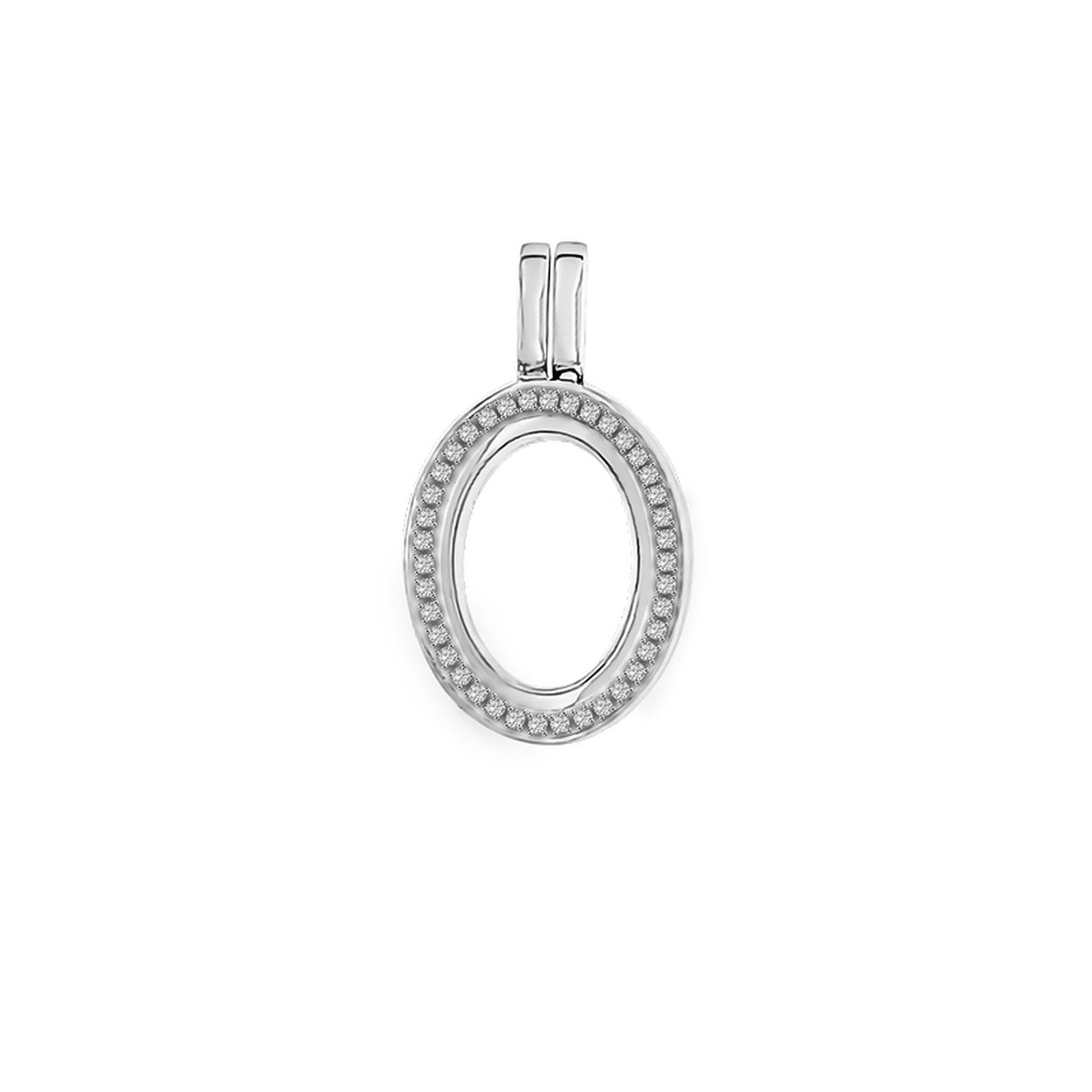 MY iMenso Ovali (14Vmm) medaillon "zirconi" (925/rhodium verguld)