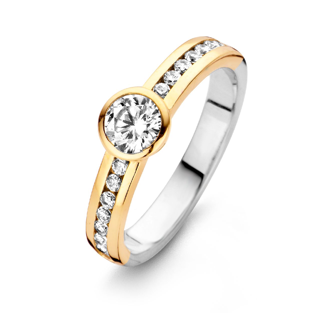 De Moments ring verguld met zirkonia, modelnummer 15080AY/50, is een verfijnd sieraad in maat 50. Deze prachtige ring, onderdeel van de JEWEL-categorie en specifiek een RING, straalt elegantie uit door de glanzende zirkonia-stenen. Ideaal om te dragen als een verfijnde aanvulling op elke outfit, zowel casual als formeel. Voeg een vleugje glamour toe aan je look!