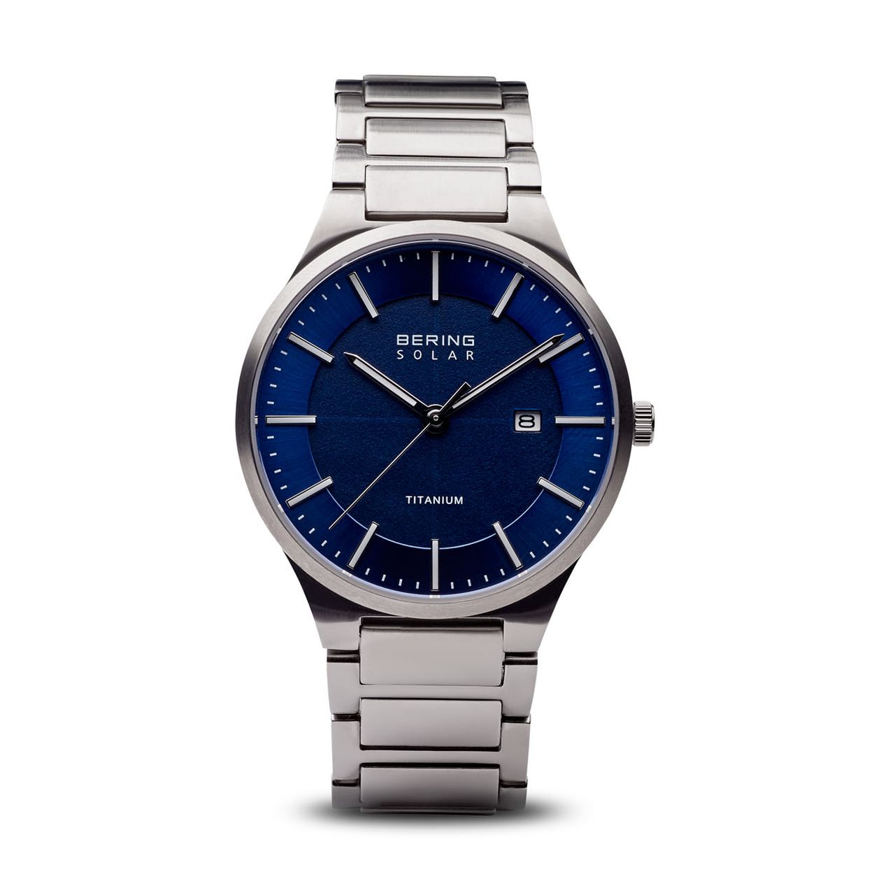 Dit prachtige Bering horloge is gemaakt van Titanium en wordt gedragen door heren.