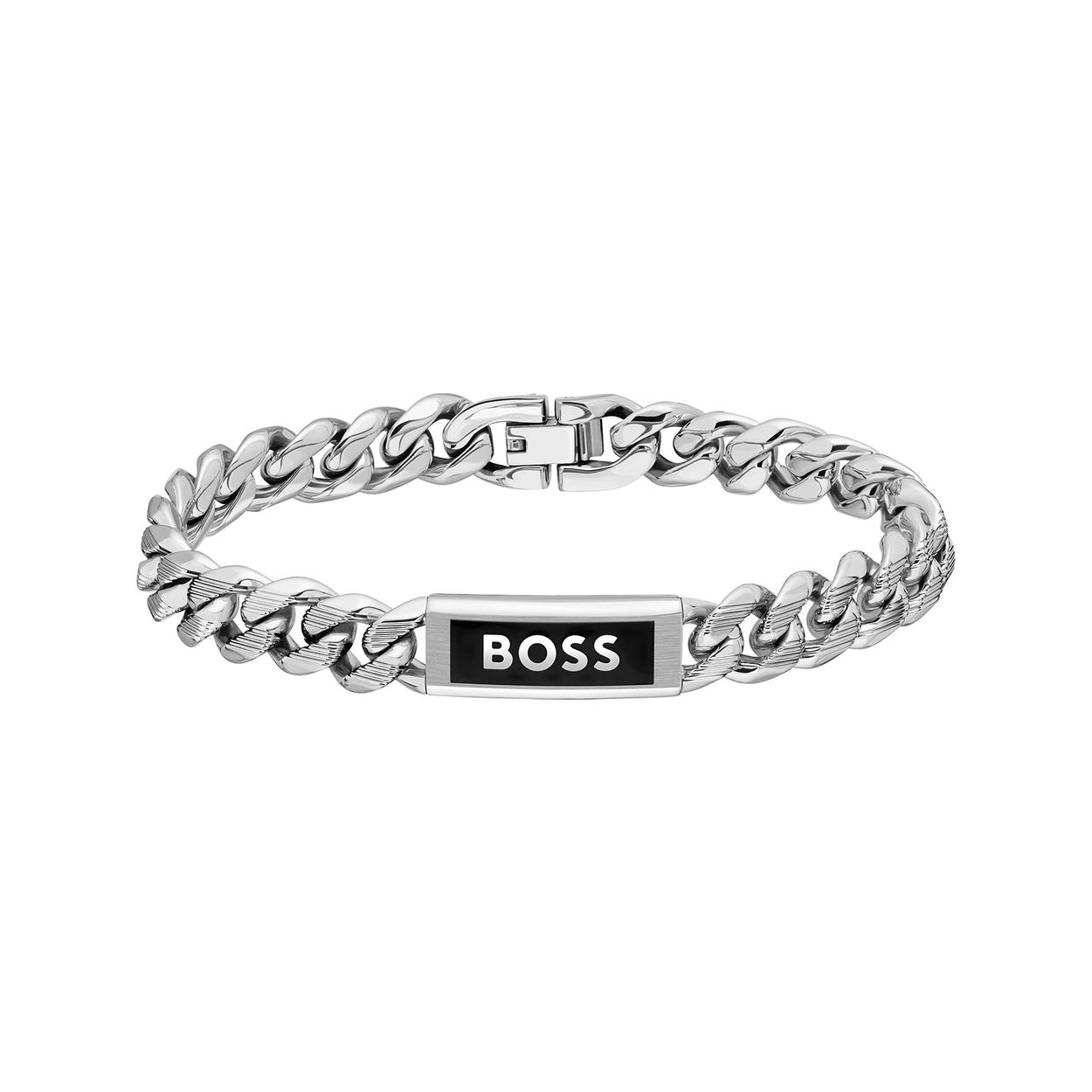 Hugo Boss armband model 'Kassy Emblem'
Stoere schakelarmband 20 cm