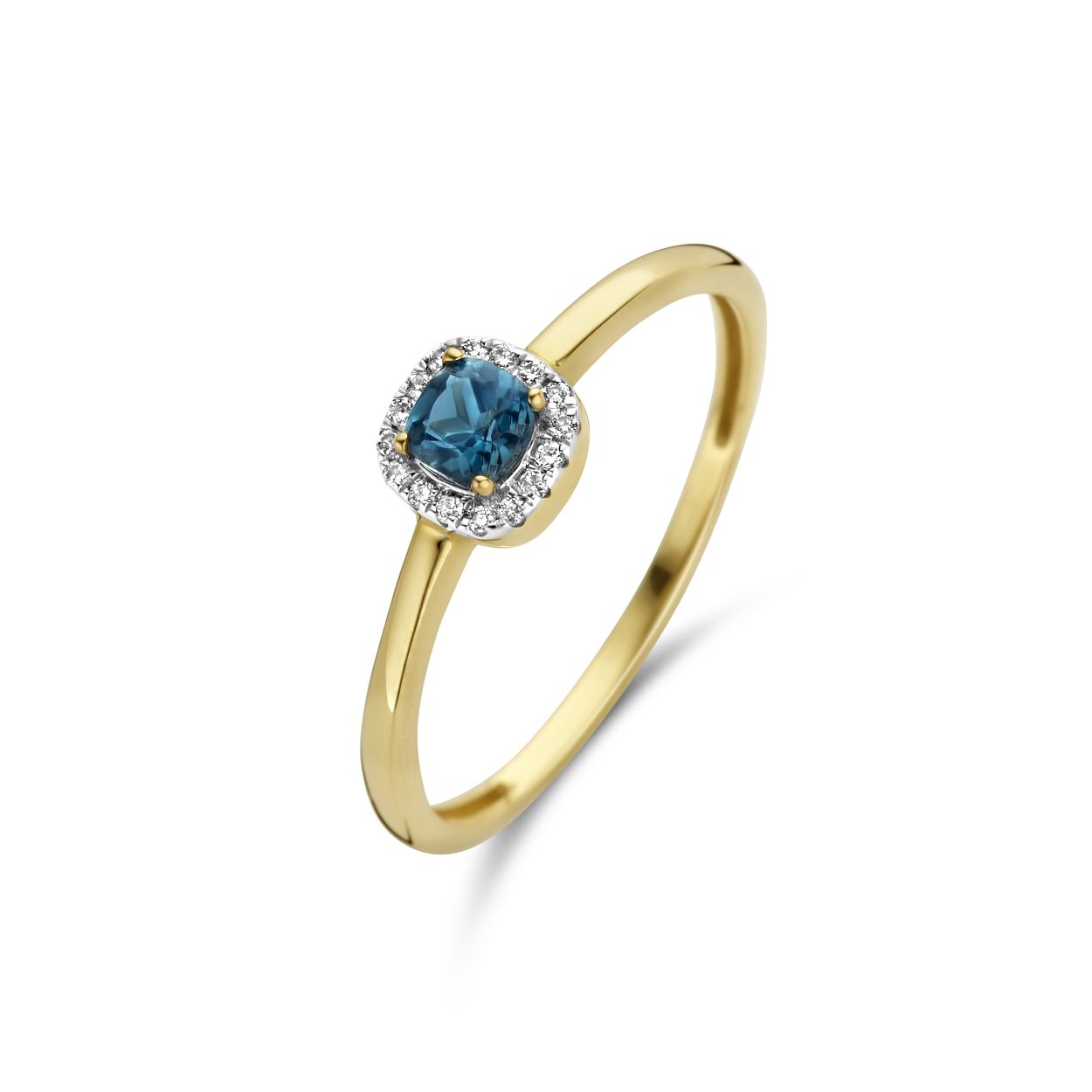 Blush Diamonds Ring 1636YDC � Geel Goud (14Krt.) met Diamant en Topaas