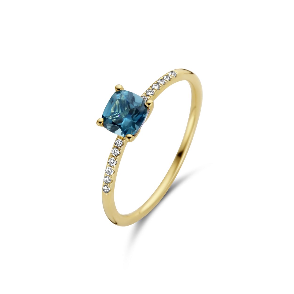 Blush Diamonds Ring 1638YDL � Geel Goud (14Krt.) met Diamant en Topaas