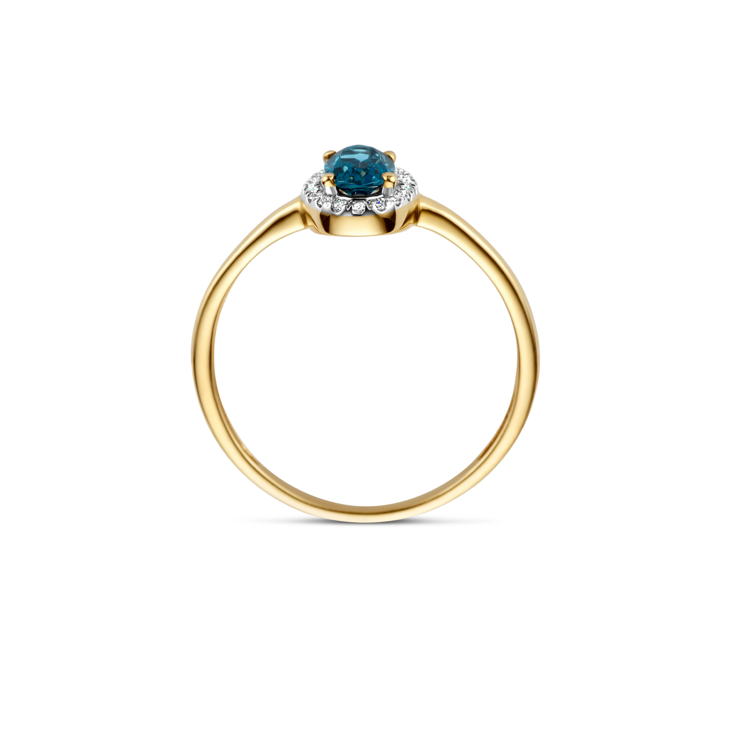 Blush Natural Diamonds Ring 1661YDL - Geelgoud (14k) met Diamant en Topaz