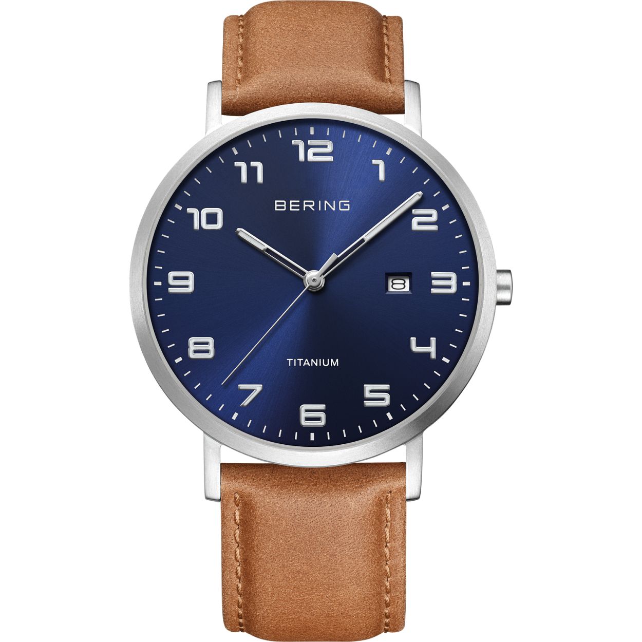 Dit herenhorloge is van het merk Bering. Het is een horloge gemaakt van titanium. De diameter van de kast is40 mm en de kast is 7 mm dik.
De verdere specificaties van het horloge zijn als volgt:
Glassoort: saffier
Kastmateriaal: titanium
Waterdichtheid: 5 ATM
Techniek: quartz
Bandlengte: 190
Bandmateriaal: Leer
Bandkleur: Bruin
Kastkleur: Zilver
Wijzerplaatkleur: Blauw
Sluiting: Doornsluiting