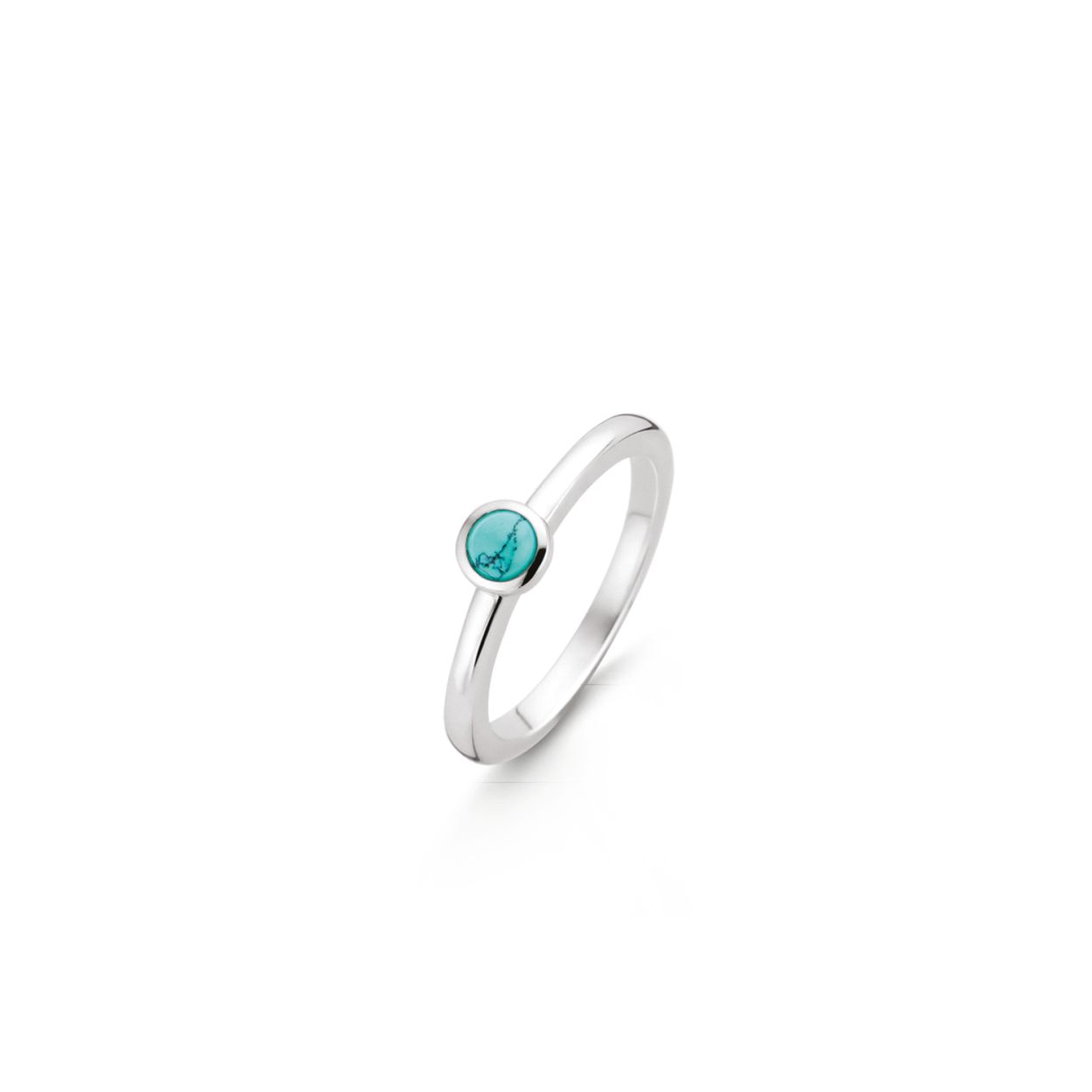Deze zilveren TI SENTO - Milano ring 1868TQ met haar turquoise ronde steen is speels en fris. Draag haar overal naar toe. Ze is niet iemand die afwacht.