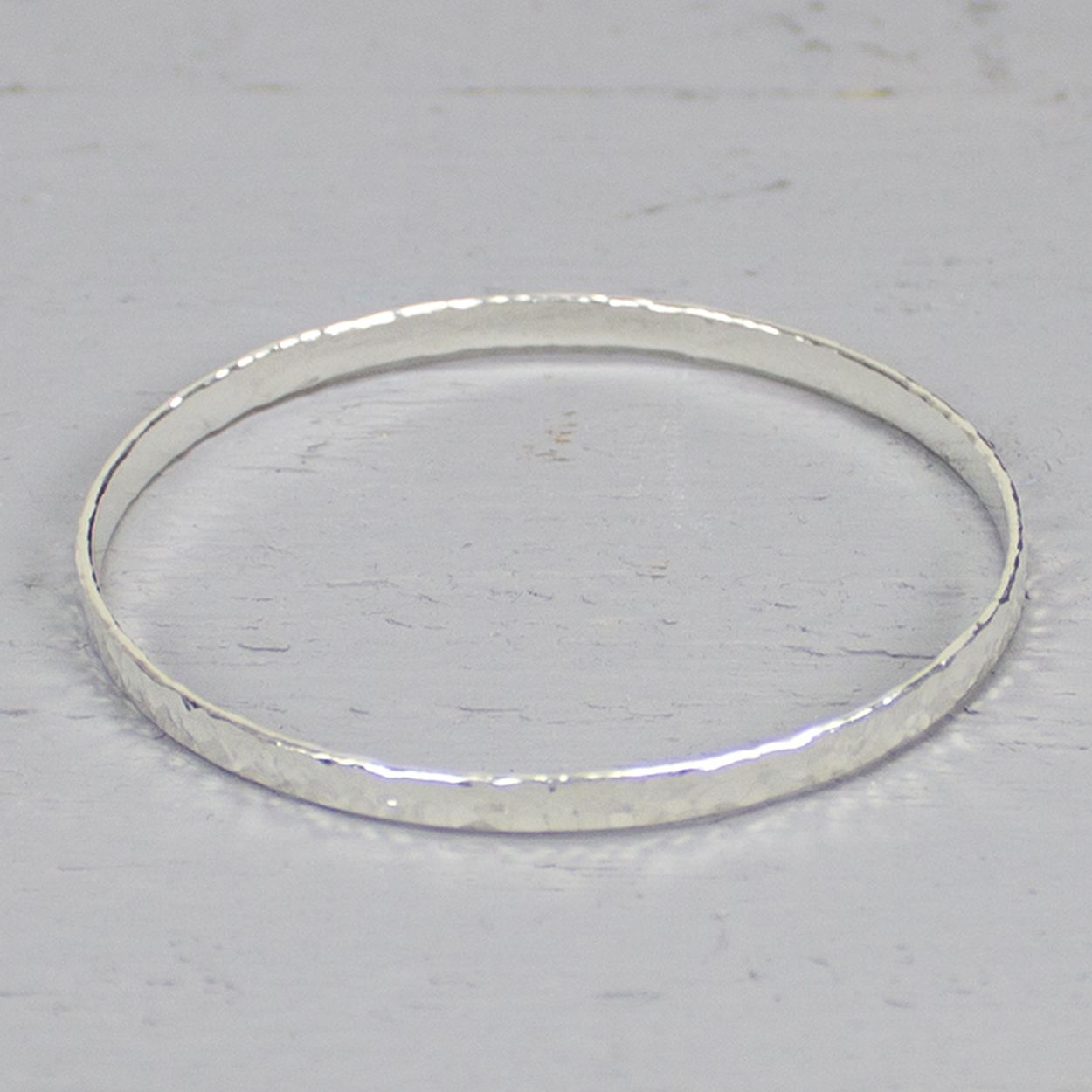 Jeh Jewels rinkelband zilver  3mm hamerslag
