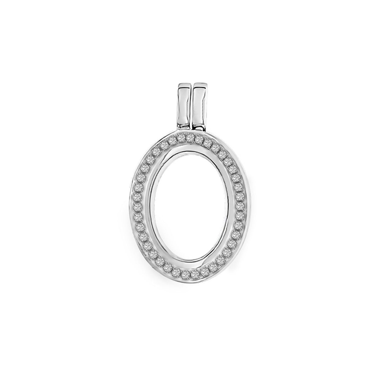 MY iMenso Ovali (18Vmm) medaillon "zirconi" (925/rhodium verguld)