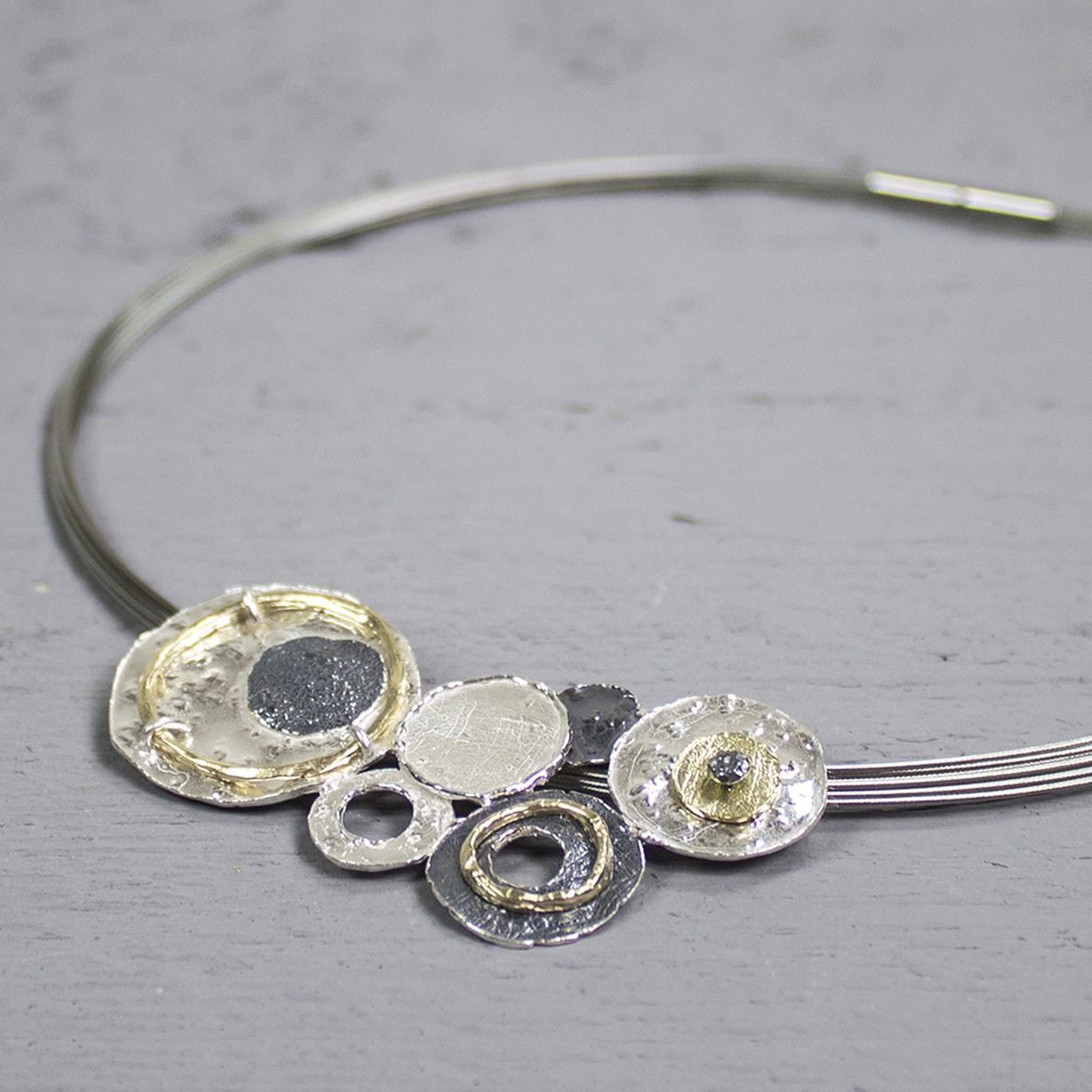 Hanger zilver oxy / wit ( exclusief collier )