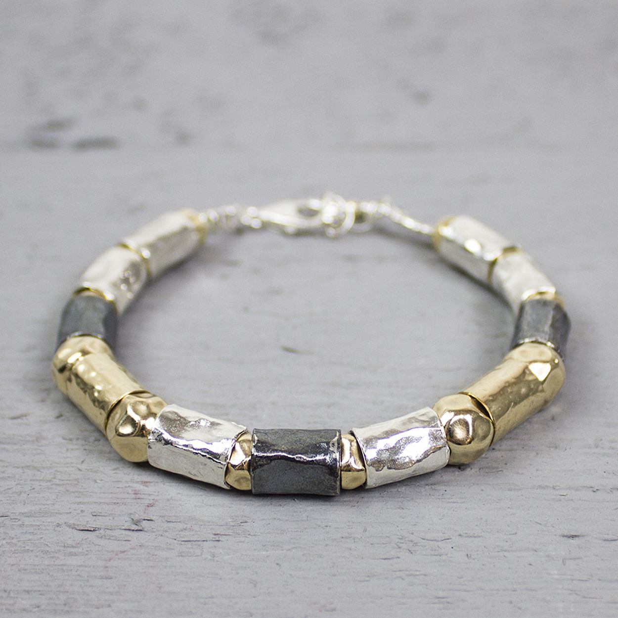 Jeh Armband zilver + Goldfilled