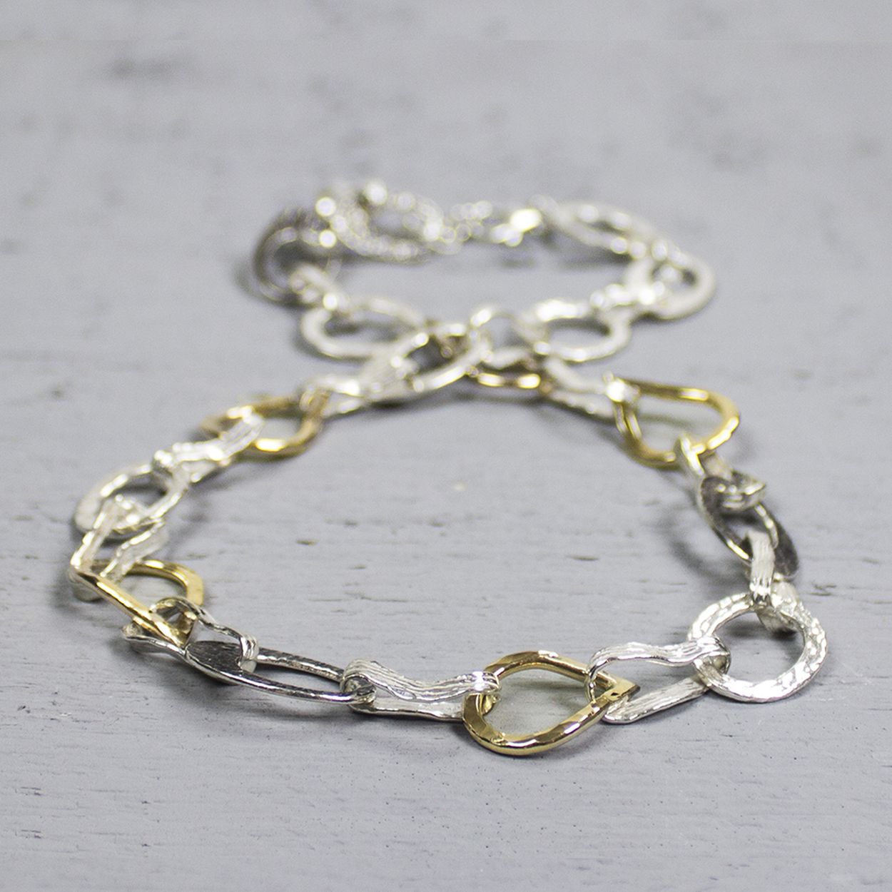 Jeh Jewels collier zilver / goldfilled / oxy
