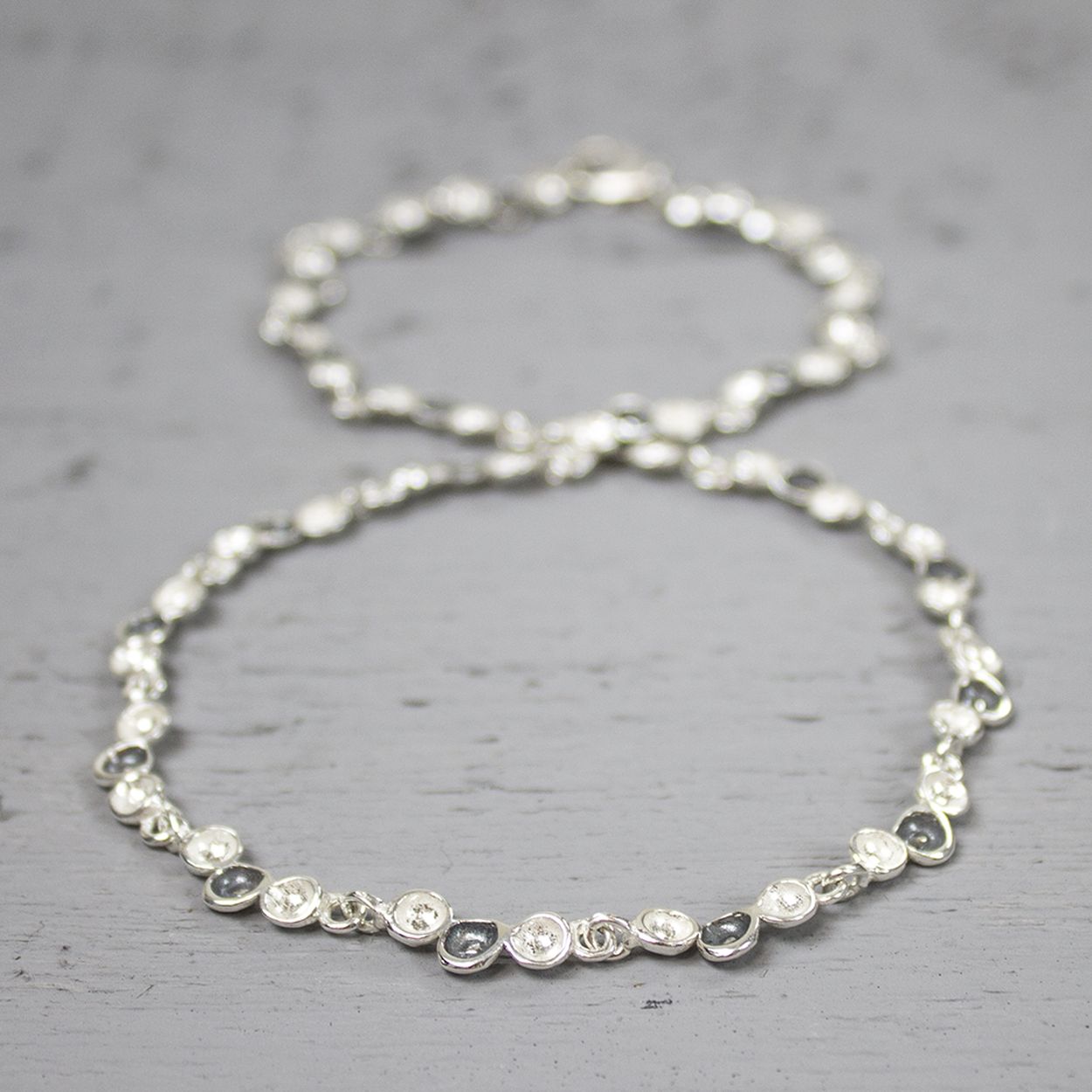 Collier zilver oxy / wit