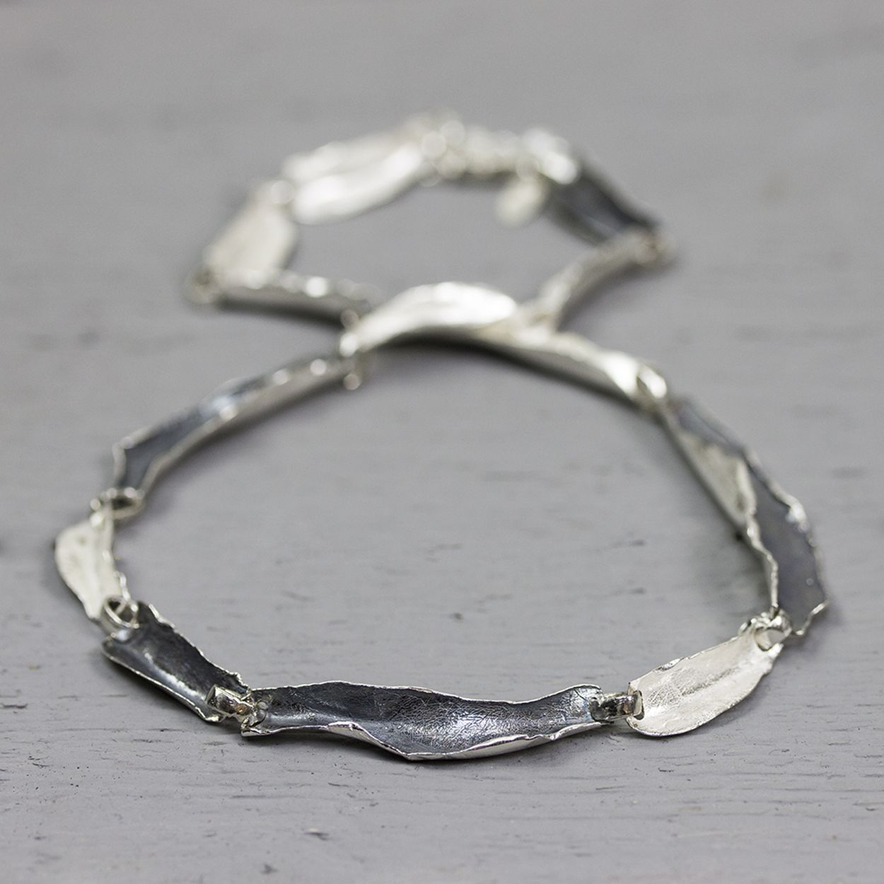 Collier zilver wit / oxy