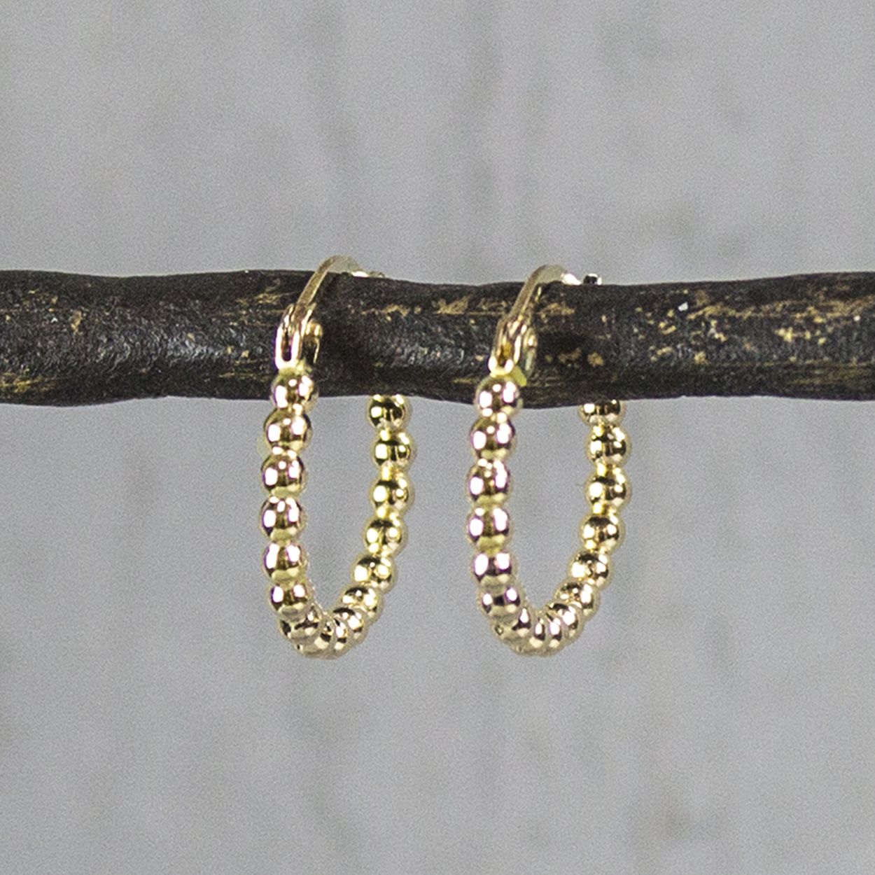 Zilver verguld creolen bolletjes  Jeh Jewels