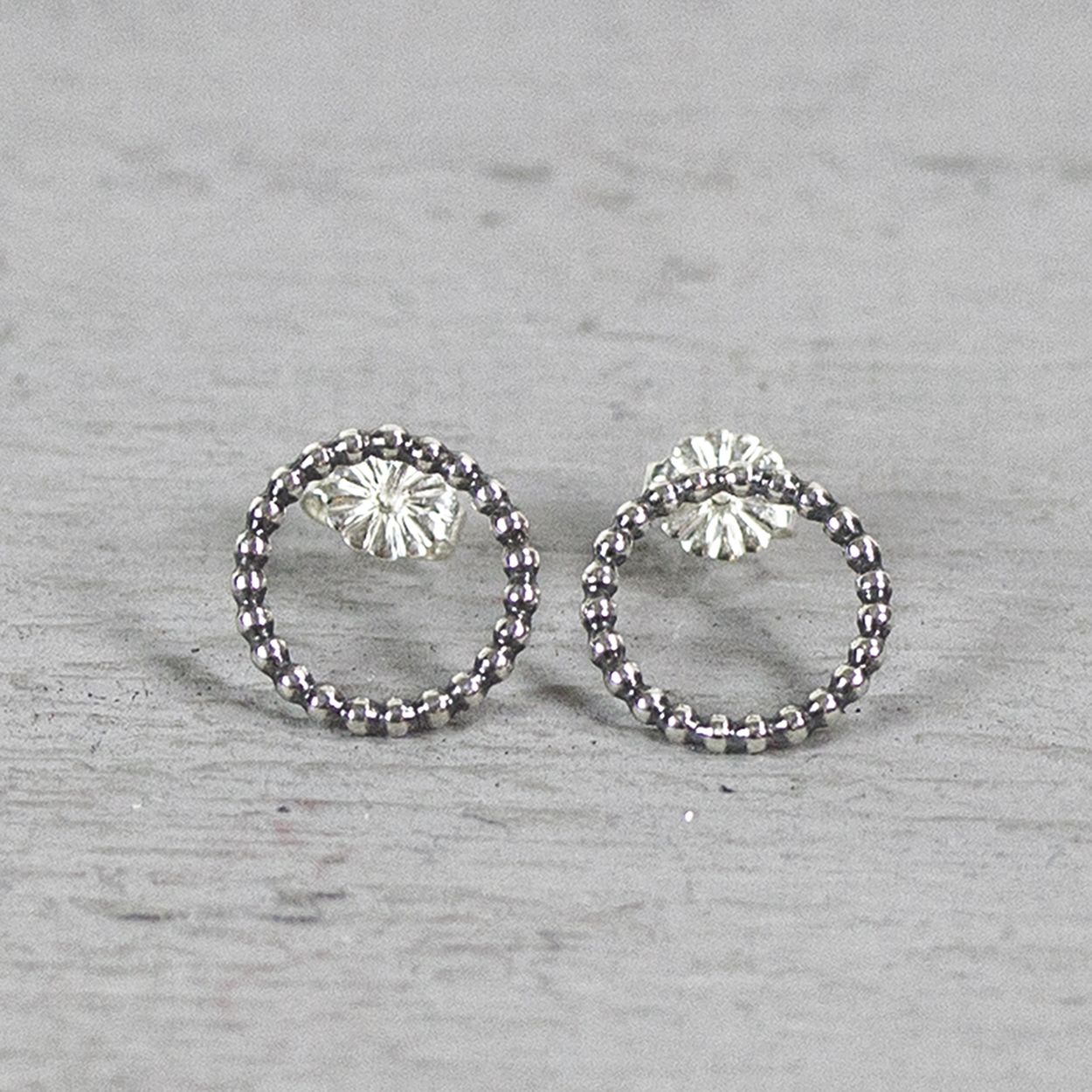 Oorknop zilver oxy rond � 1cm