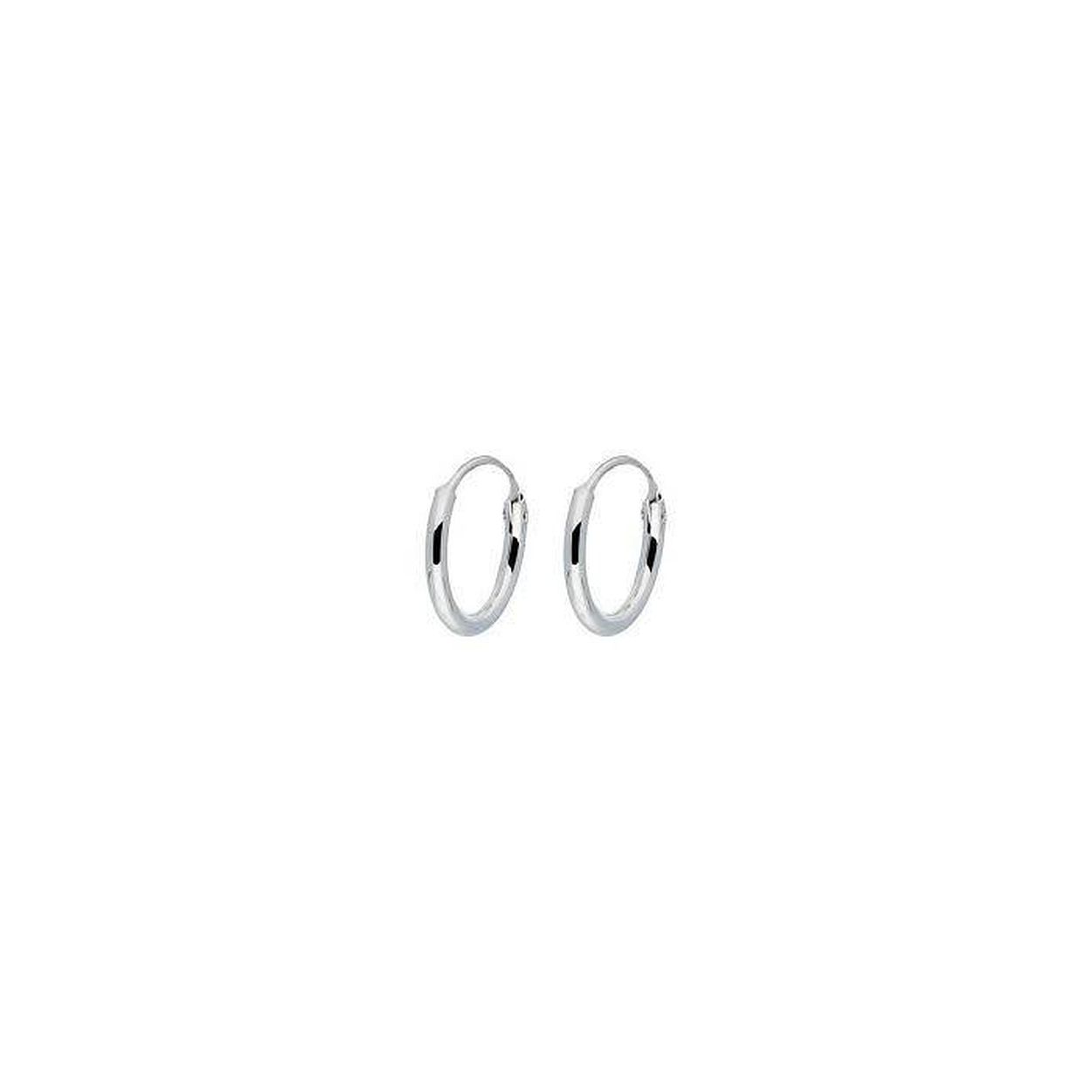 ZILVER OORRINGEN 10 MM VAN RONDE BUIS 1MM