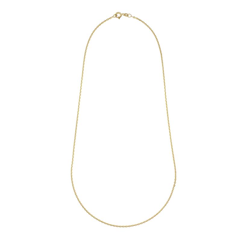 Prachtig gouden collier gemaakt van 14 karaat met een draaglengte van 45 cm. Het betreft een ankerschakel en de breedte van de schakel is 1.7 mm.