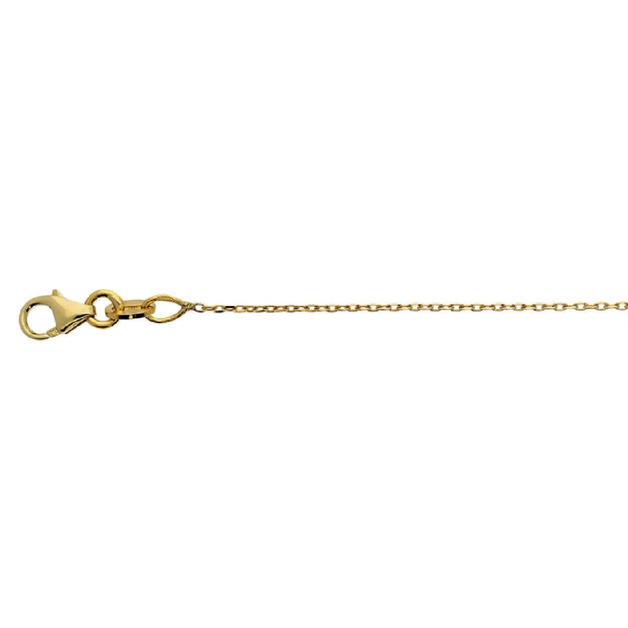 Dit gouden lengtecollier anker 39/42cm anker 0.25mm kunt u 2 lengtes dragen 39 of 42 cm