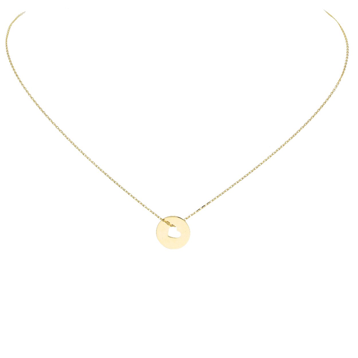Het is een damessieraad gemaakt van goud. De collier is geel van kleur.

