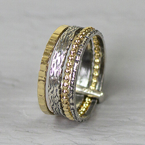 Ring zilver + Goldfilled