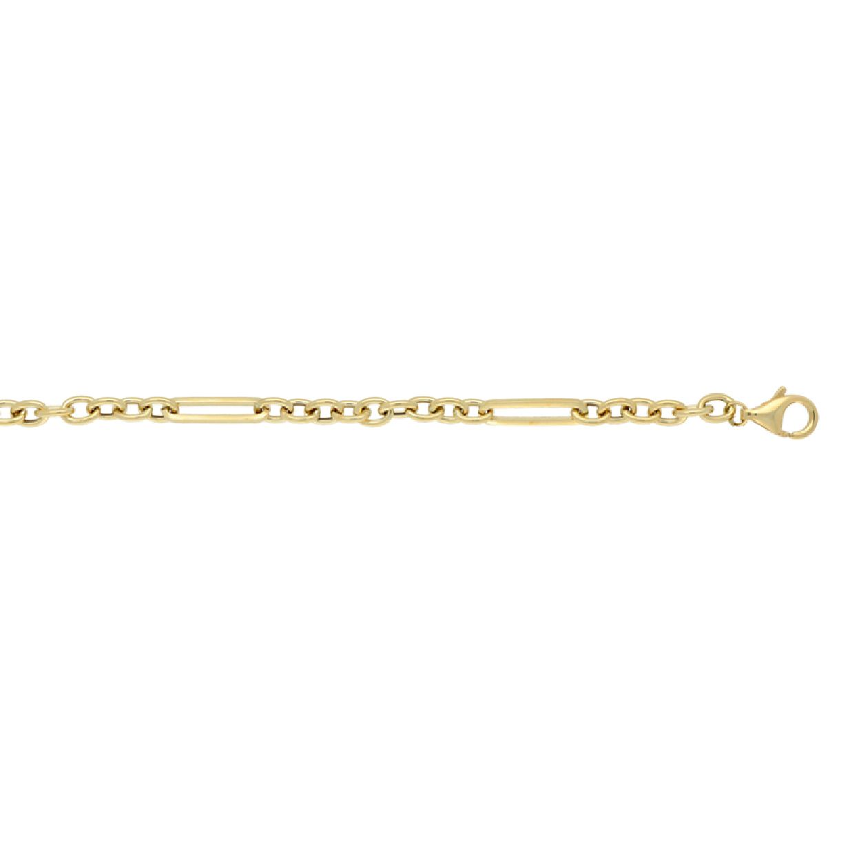 Deze armband is van het merk van Leeuwen. Het is een damessieraad gemaakt van goud. De armband is geel van kleur.
De verdere specificaties van de armband zijn als volgt:
Soort bewerking: geen bewerking
Lengte: 19
Steensoort: Geen edelsteen
Steenkleur: Geen steen