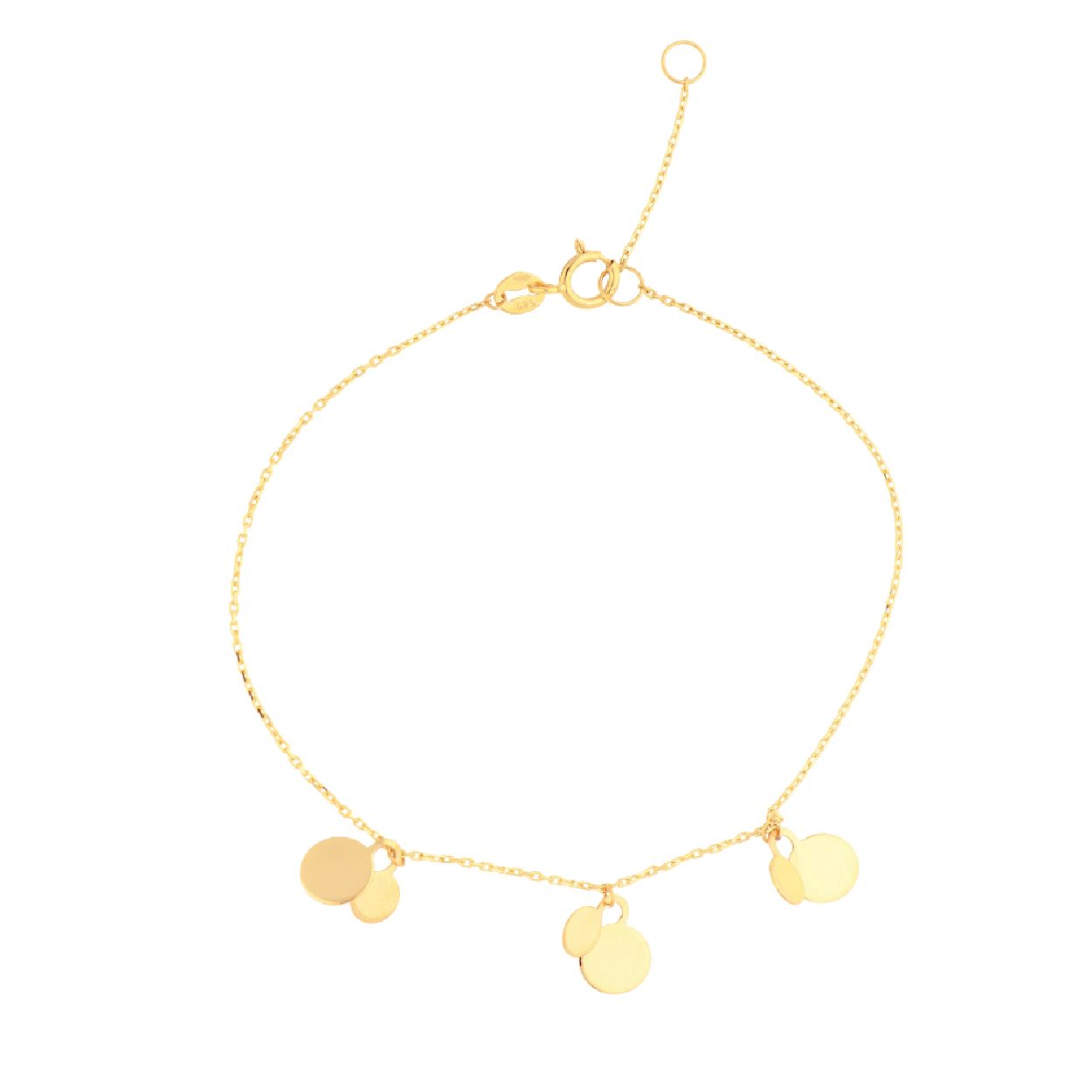 Deze armband is van het merk van Leeuwen. Het is een damessieraad gemaakt van goud. De armband is geel van kleur.
De verdere specificaties van de armband zijn als volgt:
Soort bewerking: geen bewerking
Lengte: 19
Steensoort: Geen edelsteen
Steenkleur: Geen steen