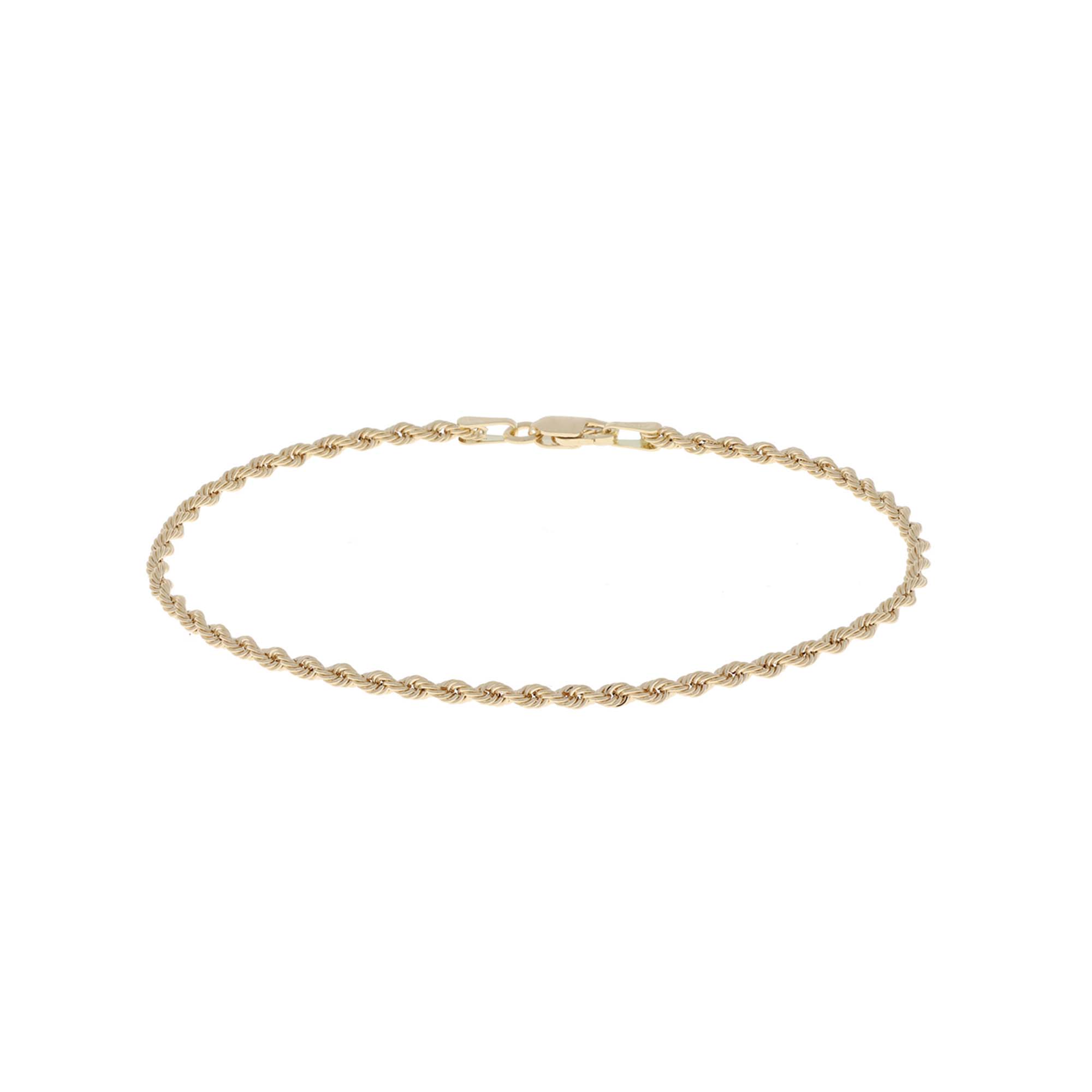 gouden damesarmband, koord 2,1mm 19cm
