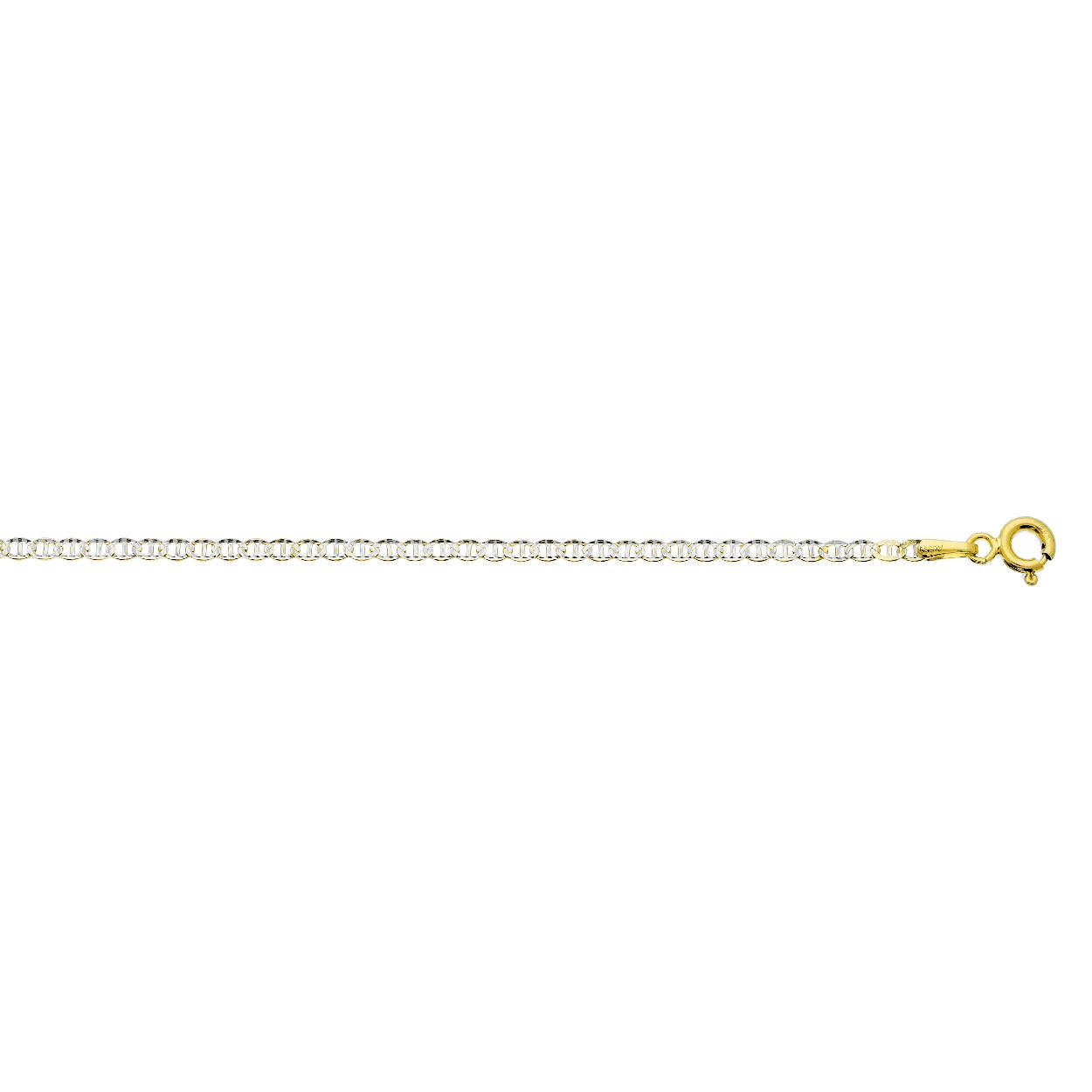 Het is een damessieraad gemaakt van goud. De armband is bicolor van kleur.
De verdere specificaties van de armband zijn als volgt:
Soort bewerking: gerhodineerd
Lengte: 19